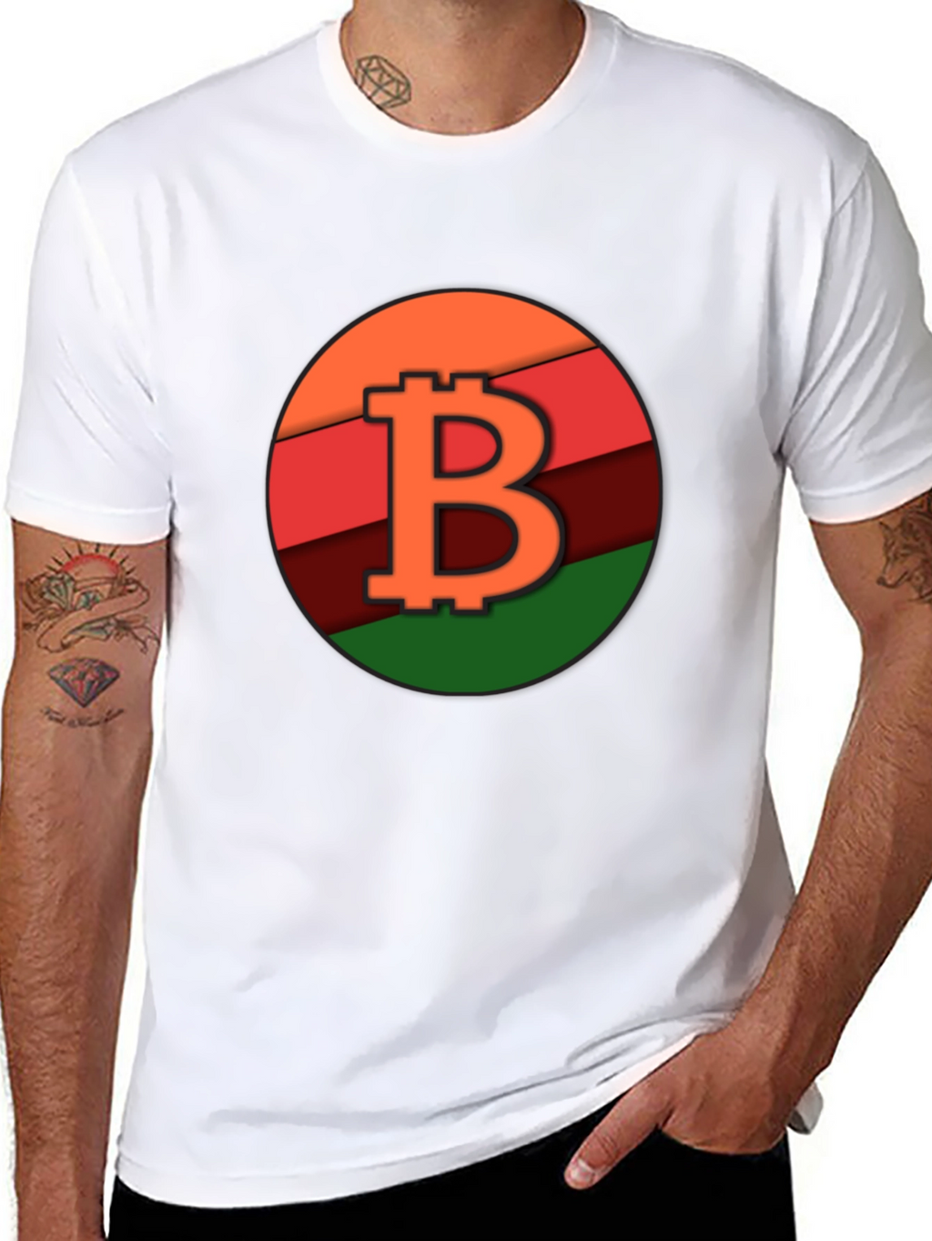 Bitcoin B Logo Graphic Black Tee