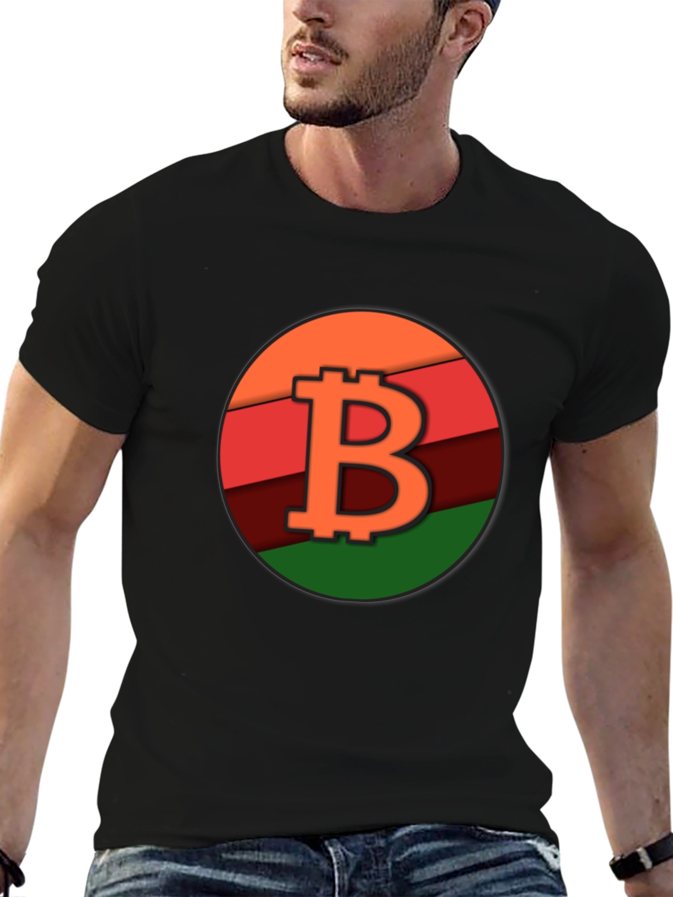 Bitcoin B Logo Graphic Black Tee