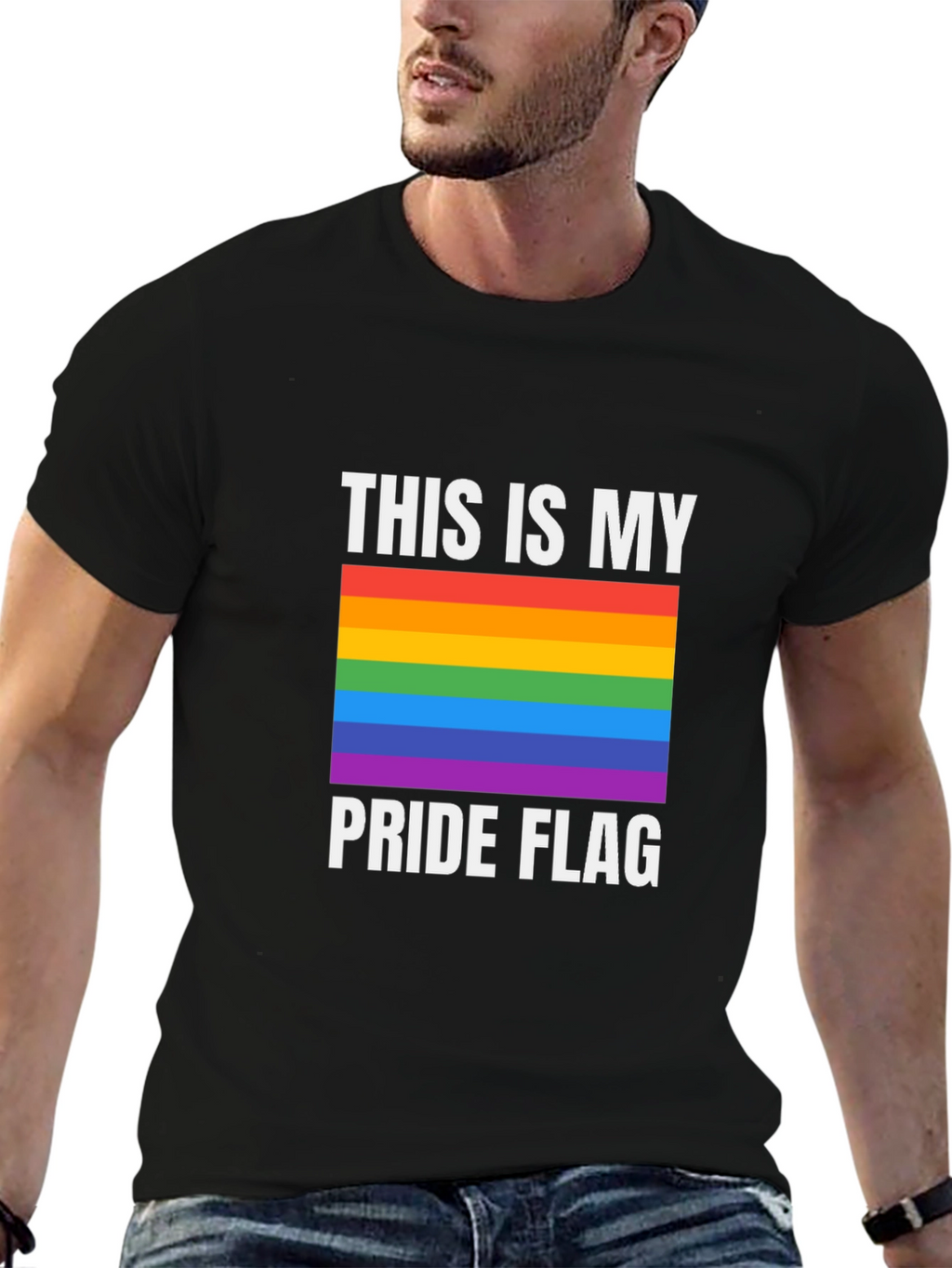 Pride Flag Graphic Tee - Celebrate Love & Equality
