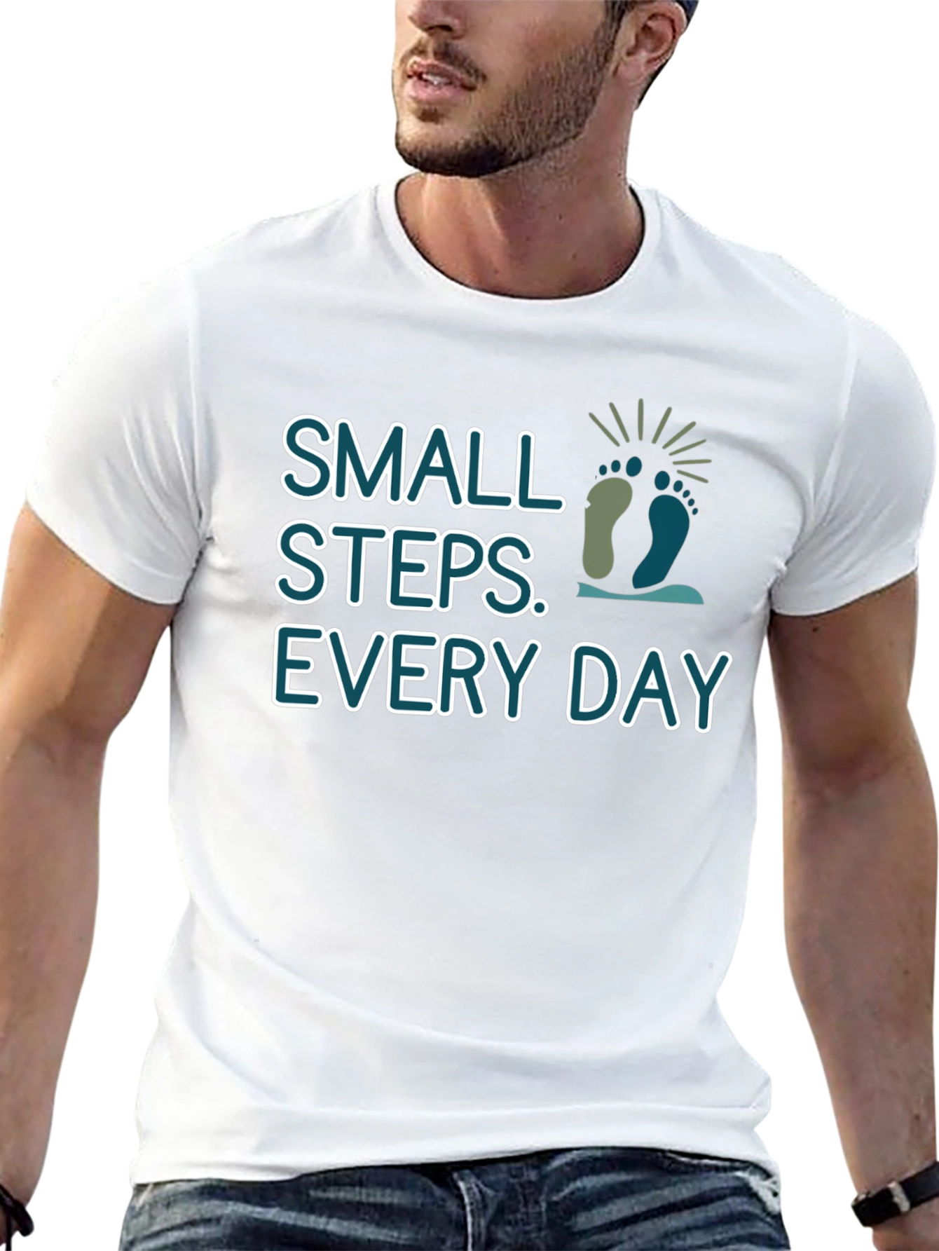 Small Steps Every Day Black T-Shirt