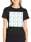 Abstract Green Planet Pattern T-Shirt