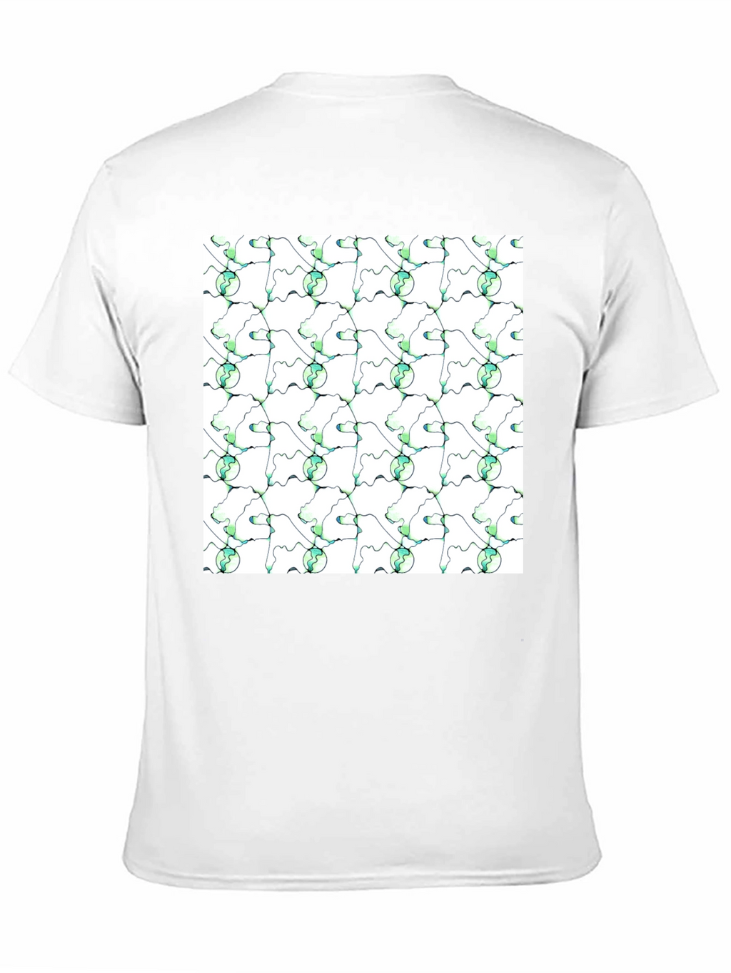 Abstract Green Planet Pattern T-Shirt