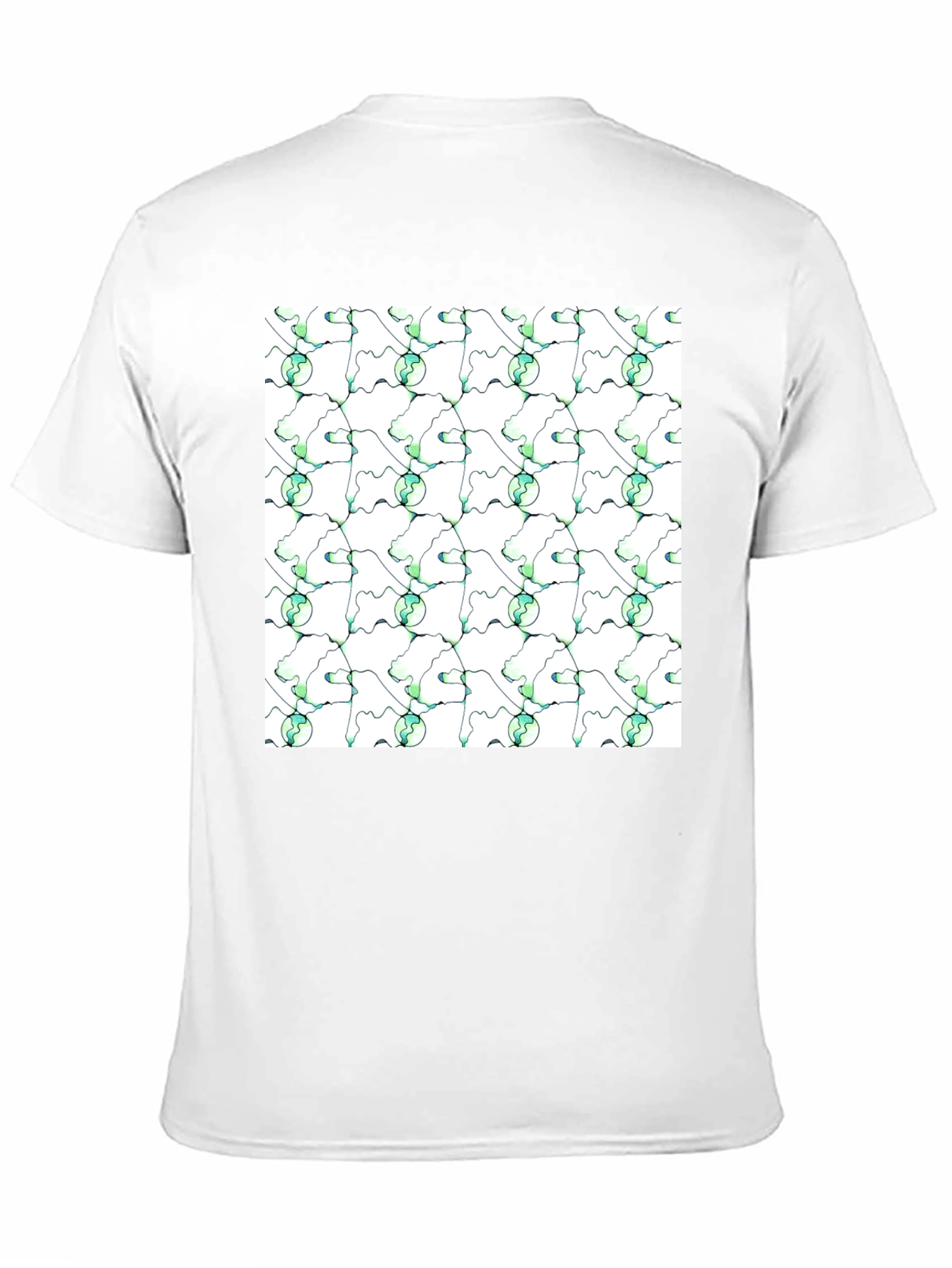 Abstract Green Planet Pattern T-Shirt