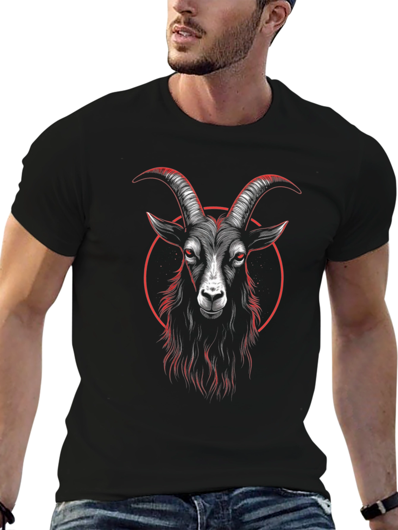 Baphomet Goat Tee - Occult Graphic Print T-Shirt