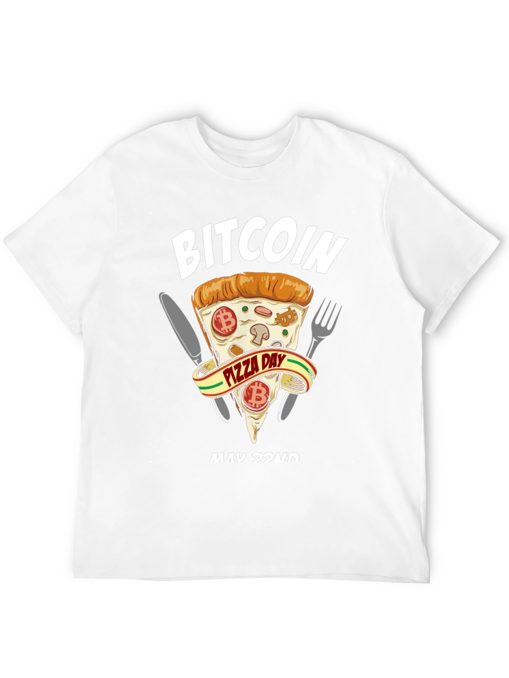 Bitcoin Pizza Day Black T-Shirt Crypto Currency Tee