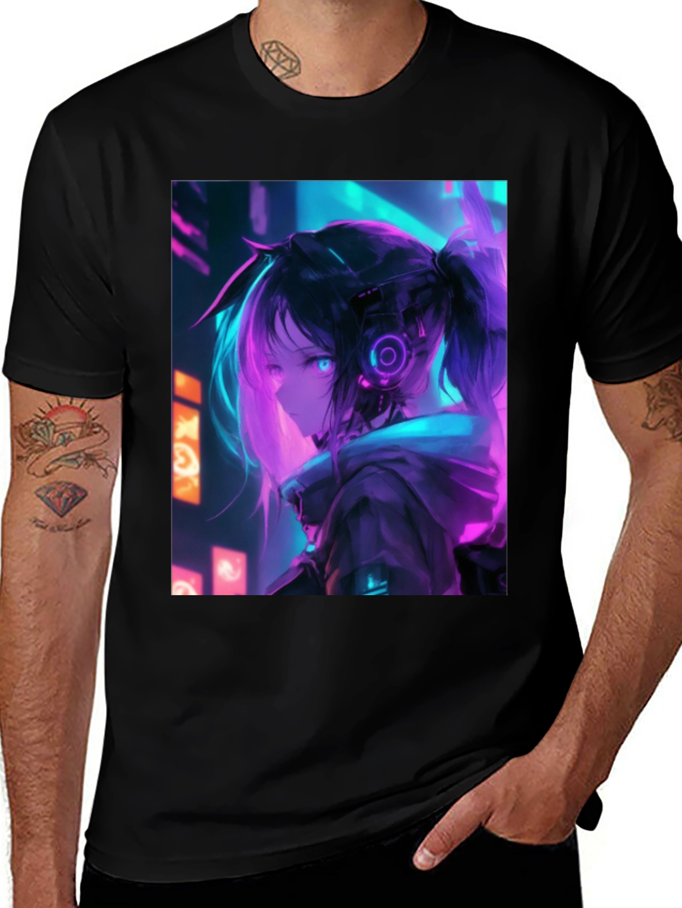 Anime Girl Cyberpunk T-Shirt