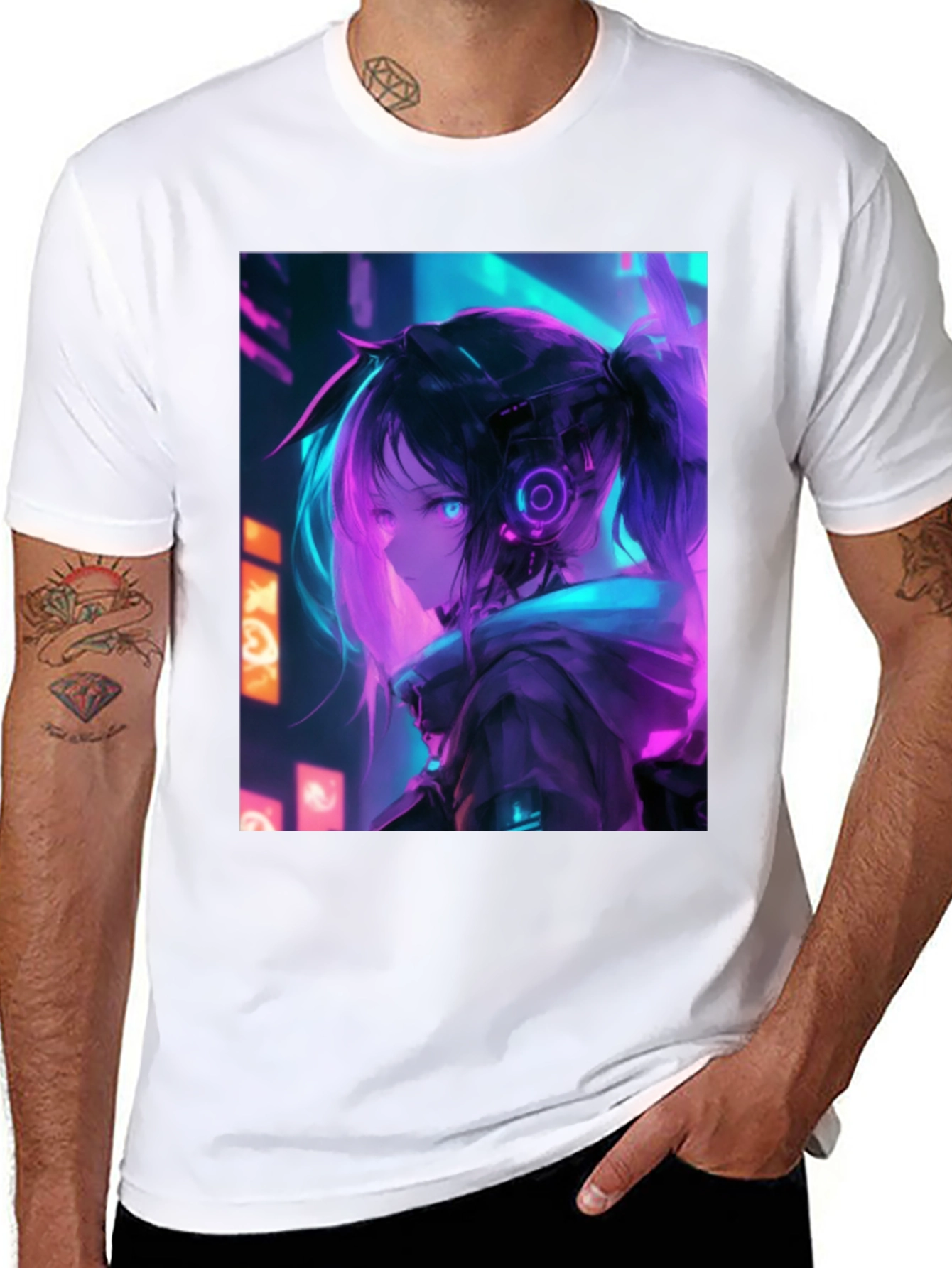 Anime Girl Cyberpunk T-Shirt