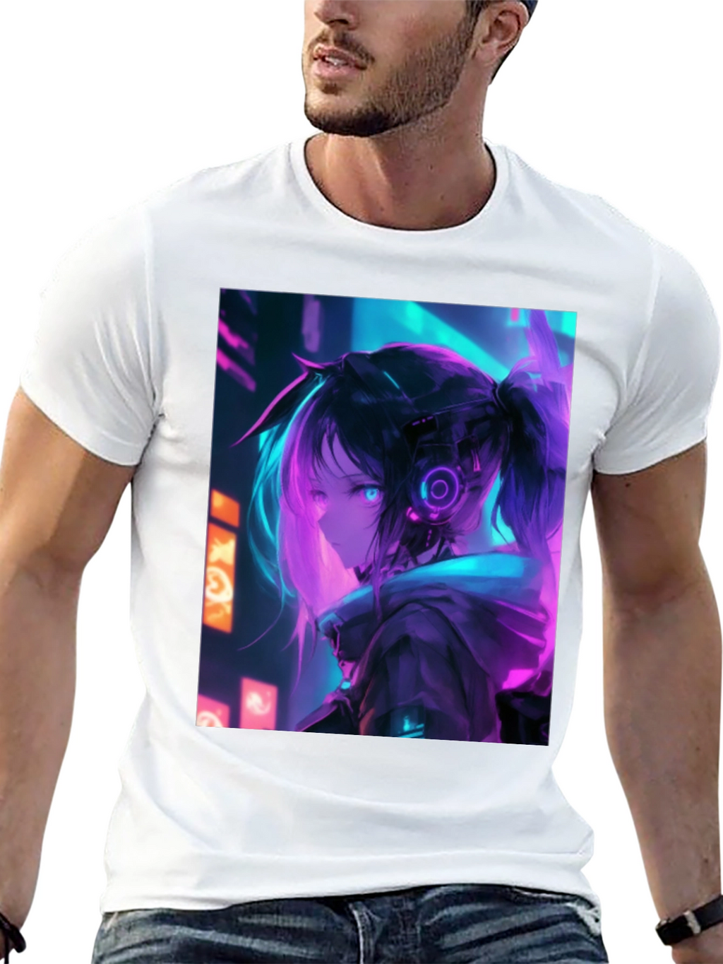 Anime Girl Cyberpunk T-Shirt