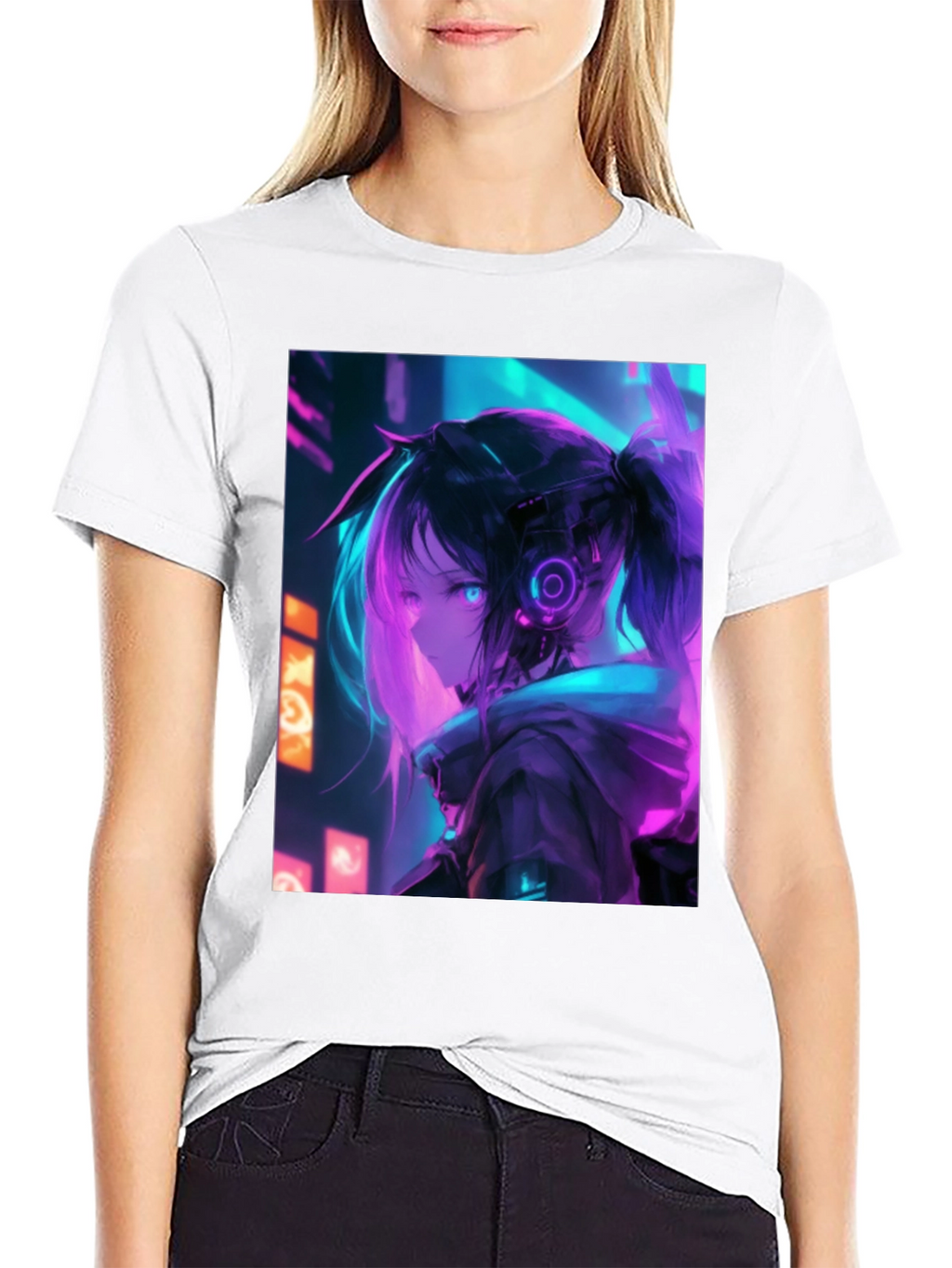 Anime Girl Cyberpunk T-Shirt