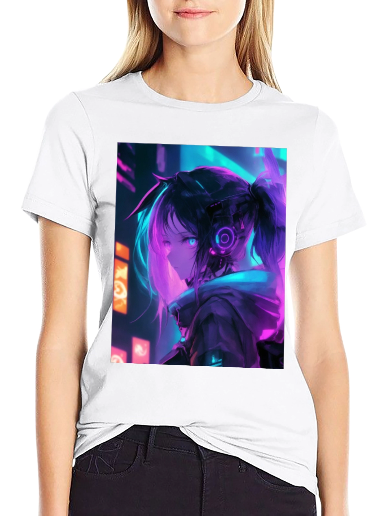 Anime Girl Cyberpunk T-Shirt