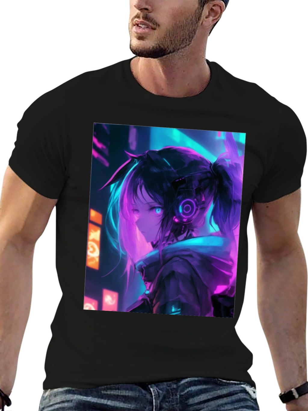 Anime Girl Cyberpunk T-Shirt