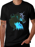 Geometric Unicorn Mens Black T-Shirt