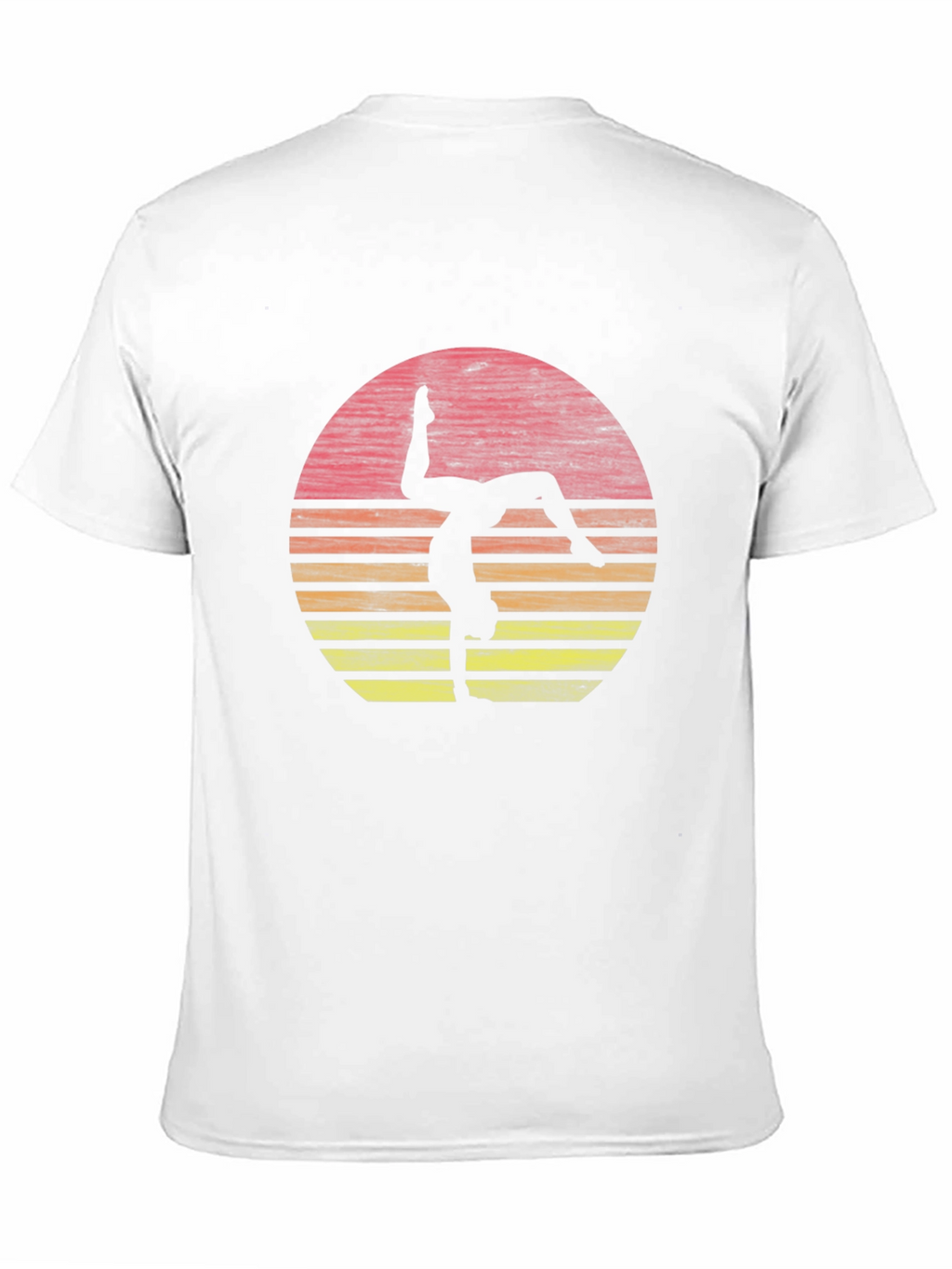 Gymnast Sunset Graphic Tee - Black Cotton T-Shirt
