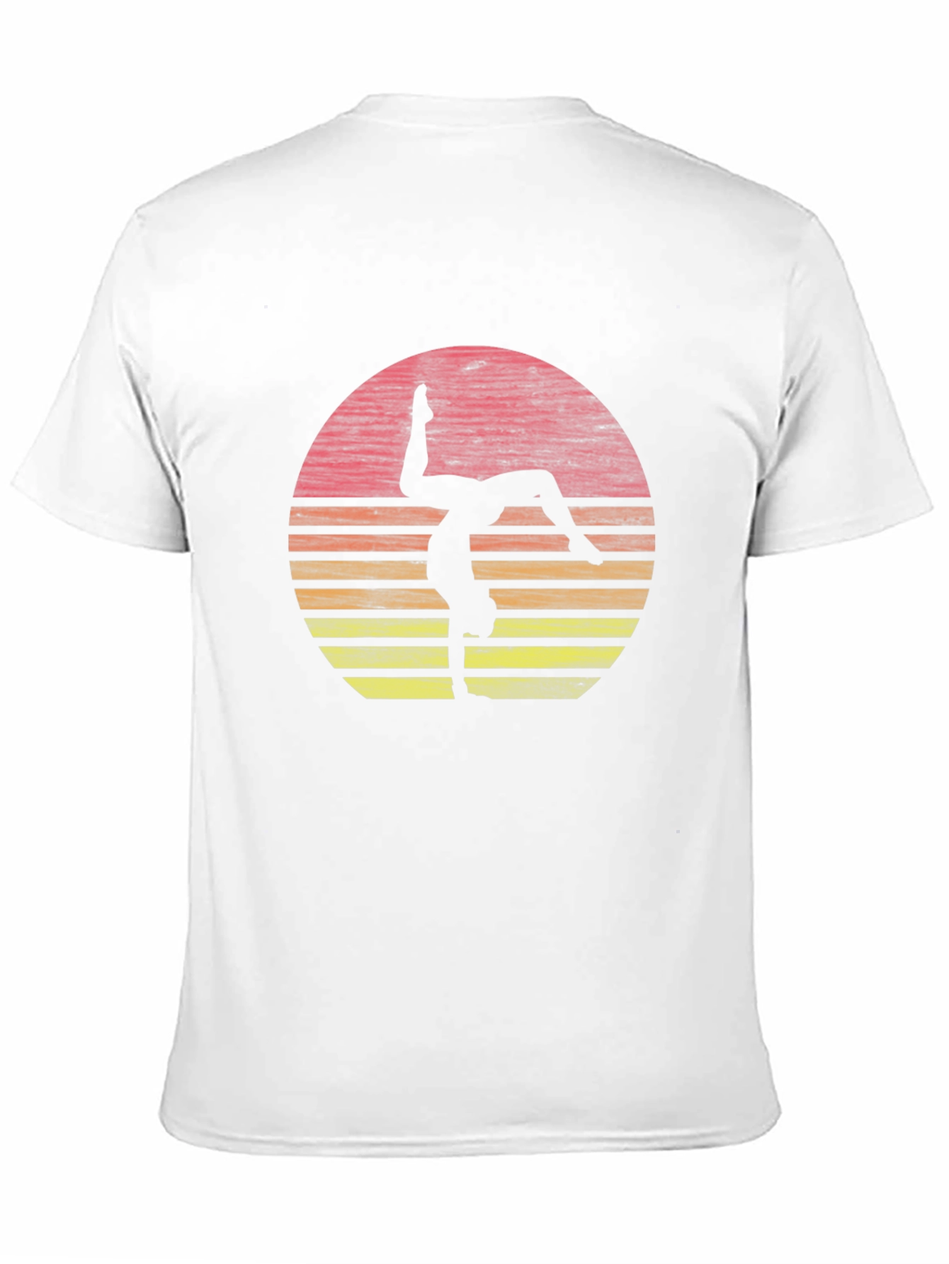 Gymnast Sunset Graphic Tee - Black Cotton T-Shirt