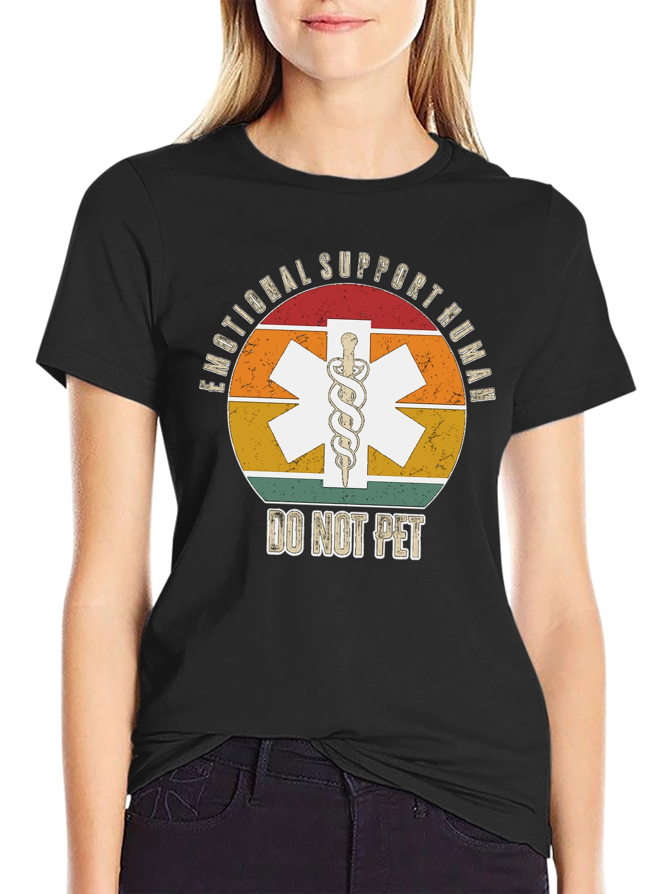 Emotional Support Human T-Shirt - Do Not Pet Graphic Tee
