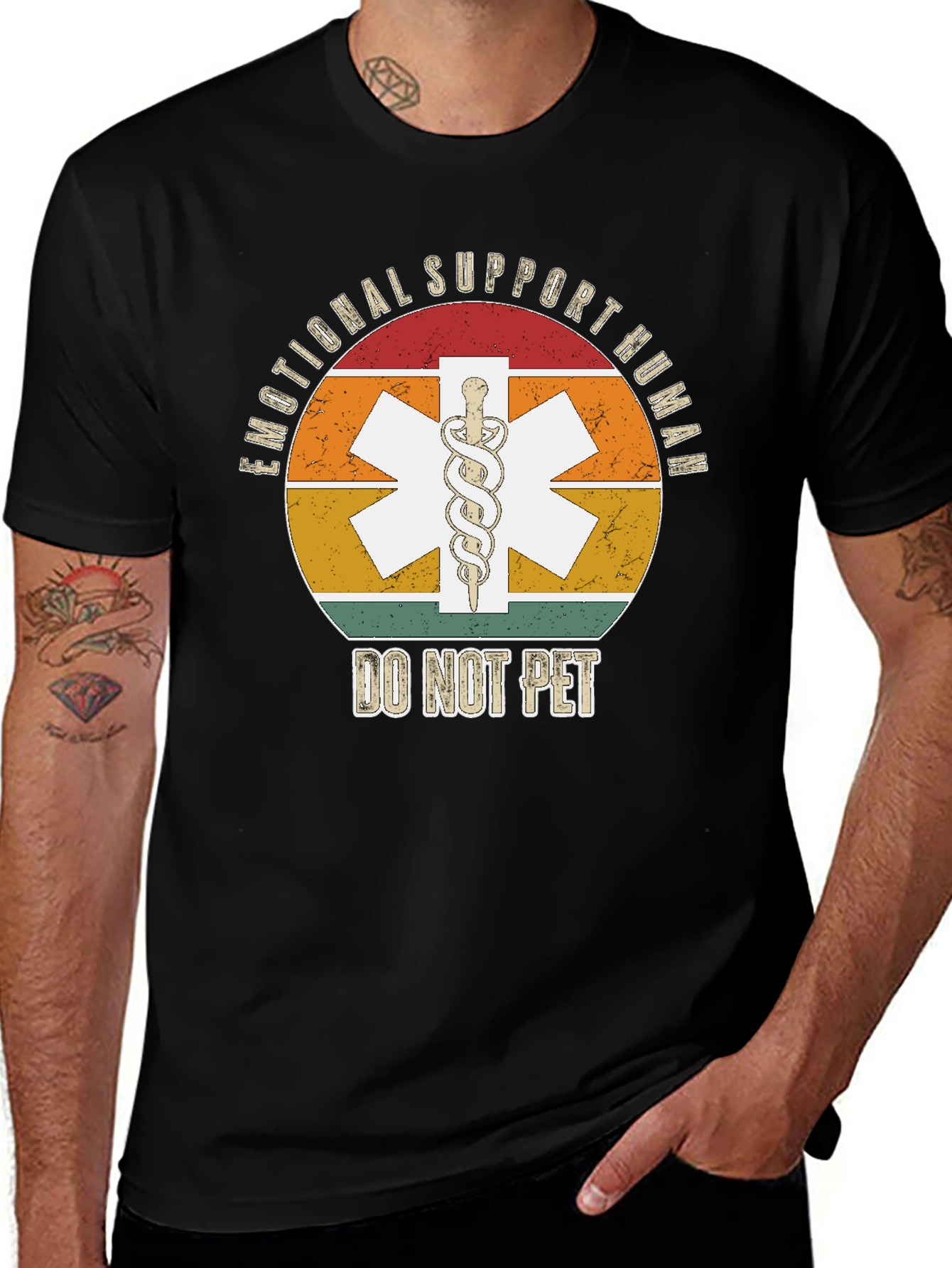 Emotional Support Human T-Shirt - Do Not Pet Graphic Tee