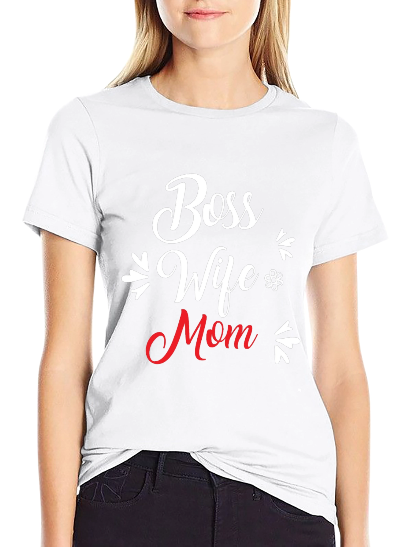 Boss Wife Mom T-Shirt - Black Tee