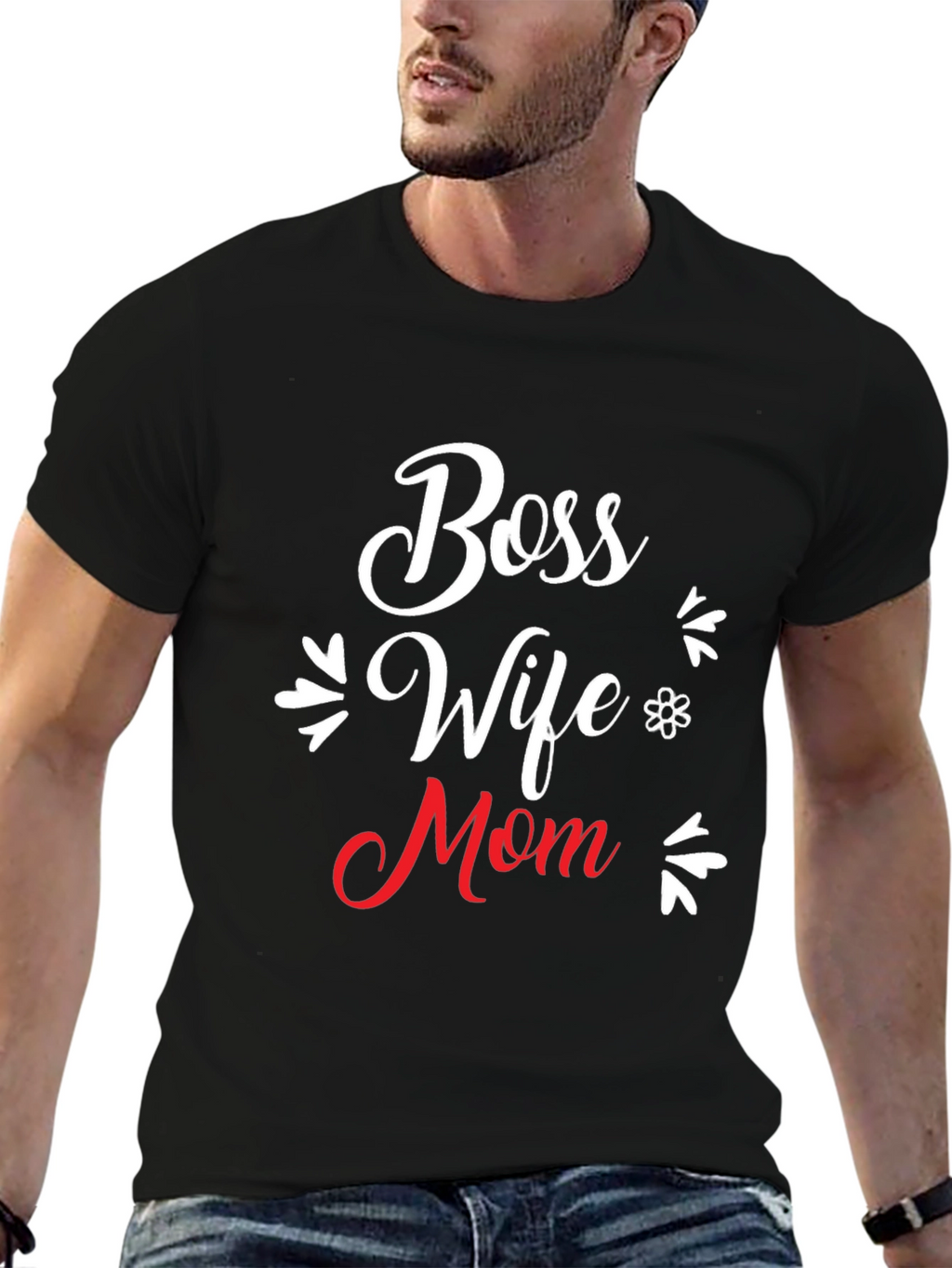 Boss Wife Mom T-Shirt - Black Tee