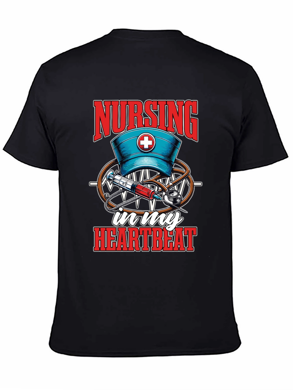 Nursing in My Heartbeat T-Shirt - Medical Staff Apparel