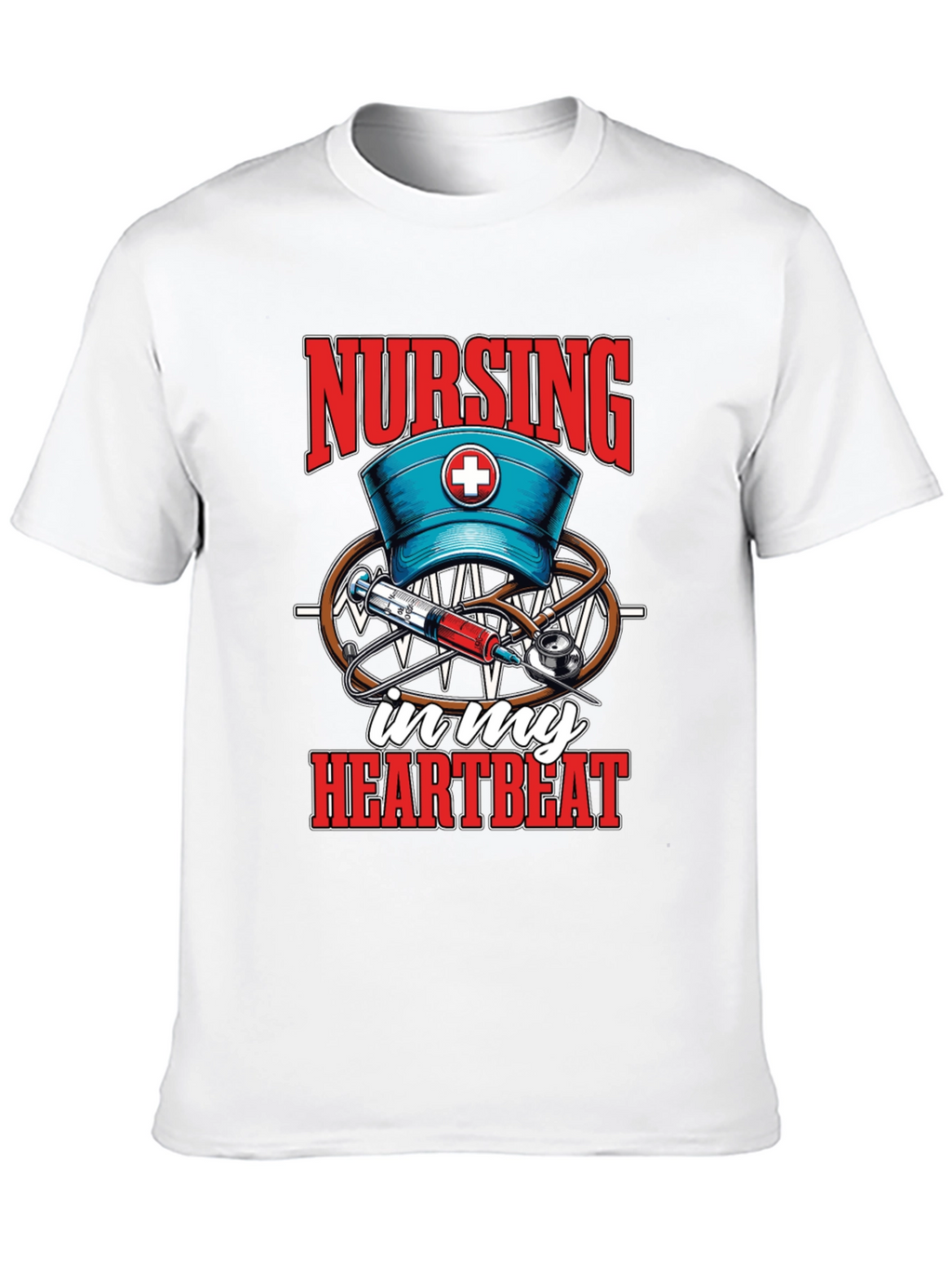 Nursing in My Heartbeat T-Shirt - Medical Staff Apparel