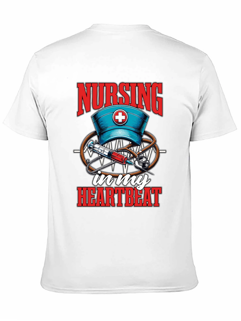Nursing in My Heartbeat T-Shirt - Medical Staff Apparel
