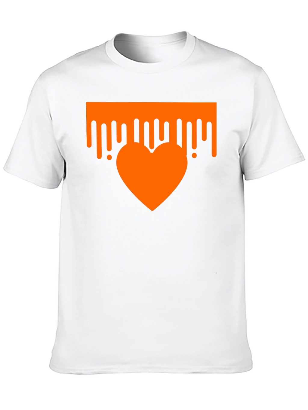 Dripping Heart Graphic Tee - Trendy Black T-Shirt