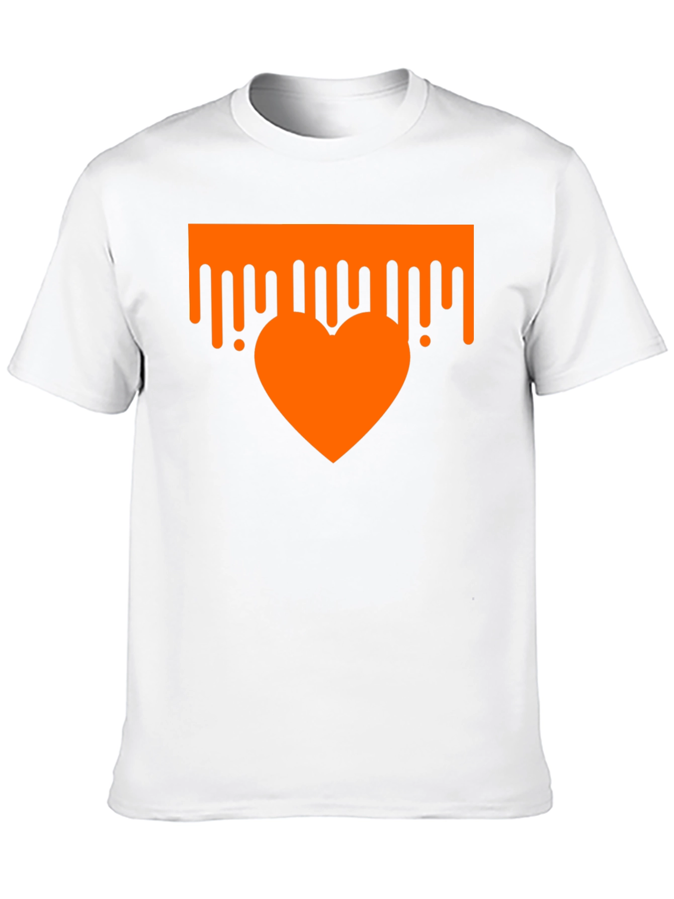Dripping Heart Graphic Tee - Trendy Black T-Shirt