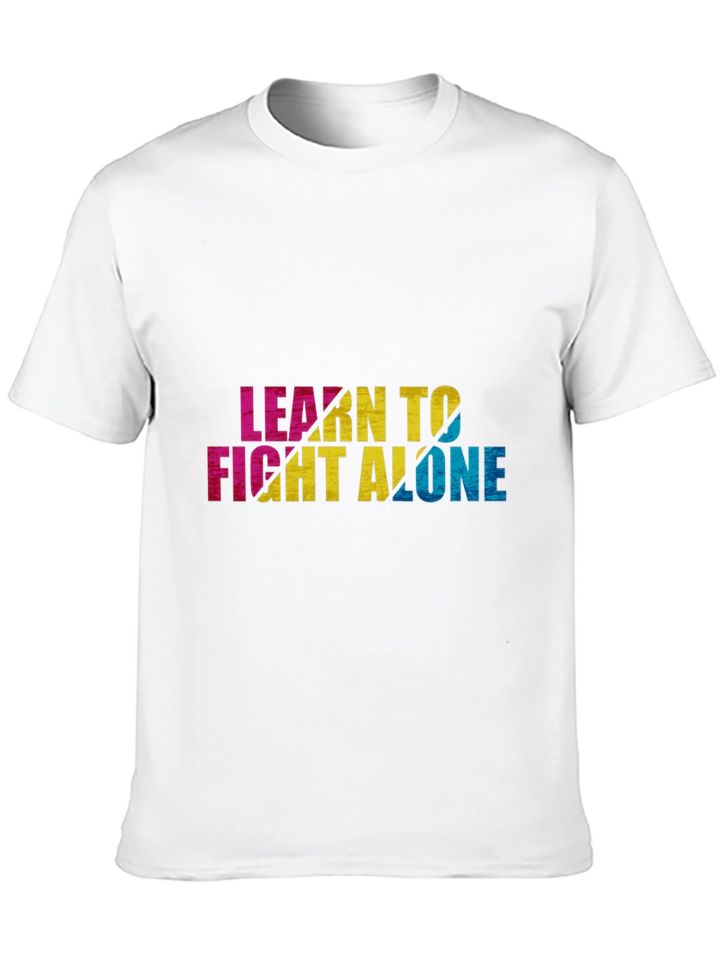 Learn To Fight Alone Graphic Black Tee