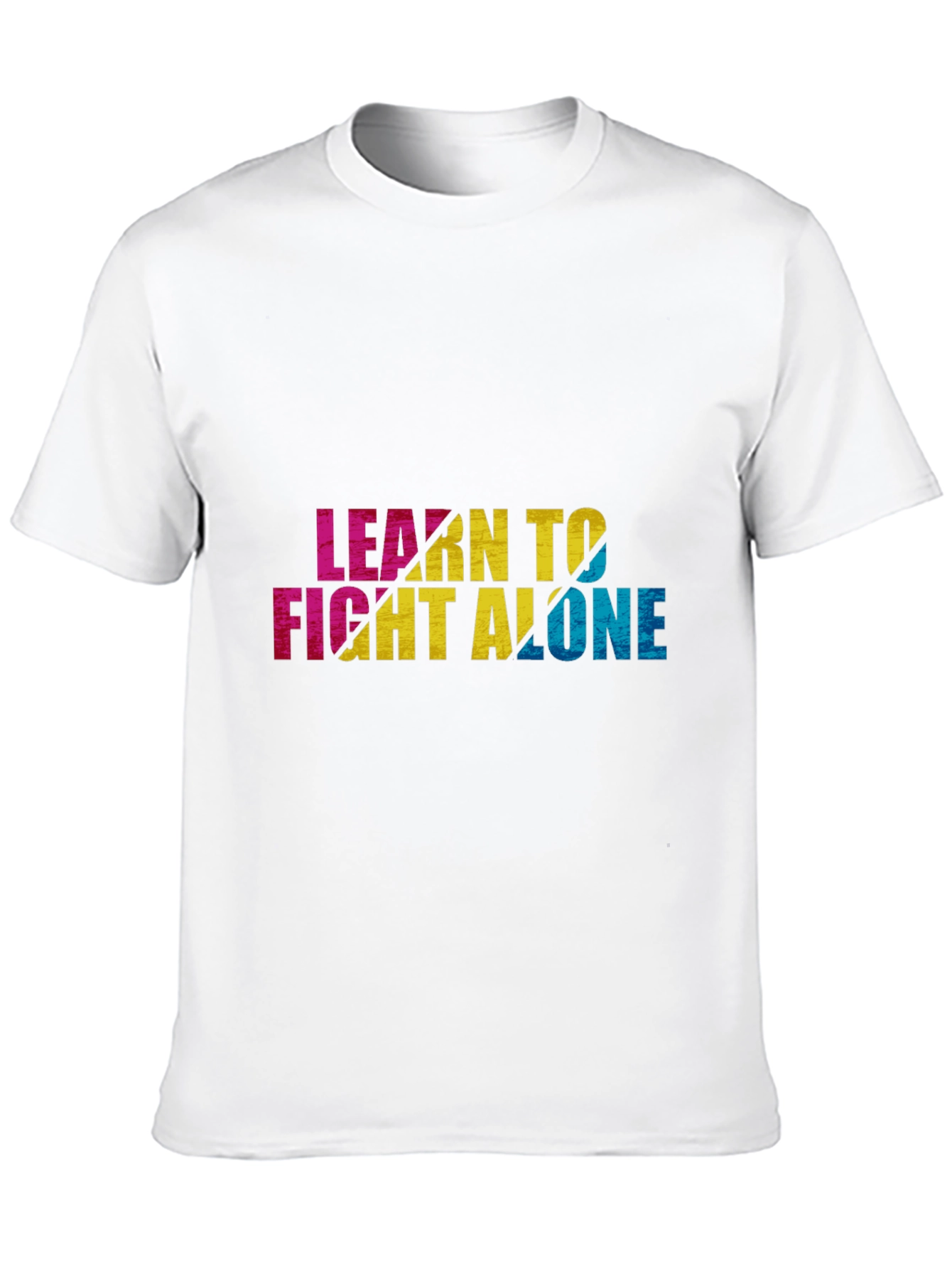 Learn To Fight Alone Graphic Black Tee