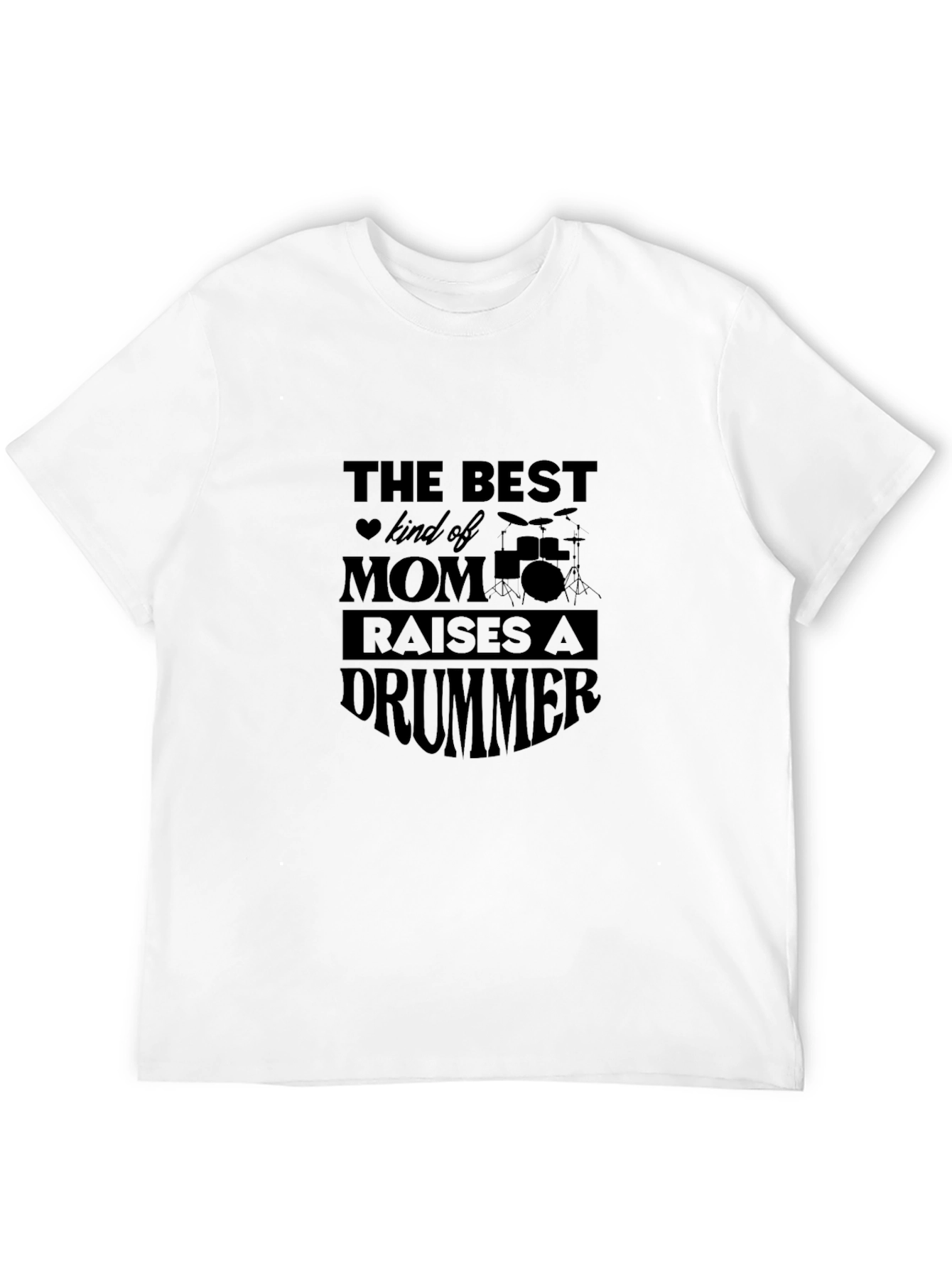 Drummer Mom Graphic Tee - Black T-Shirt
