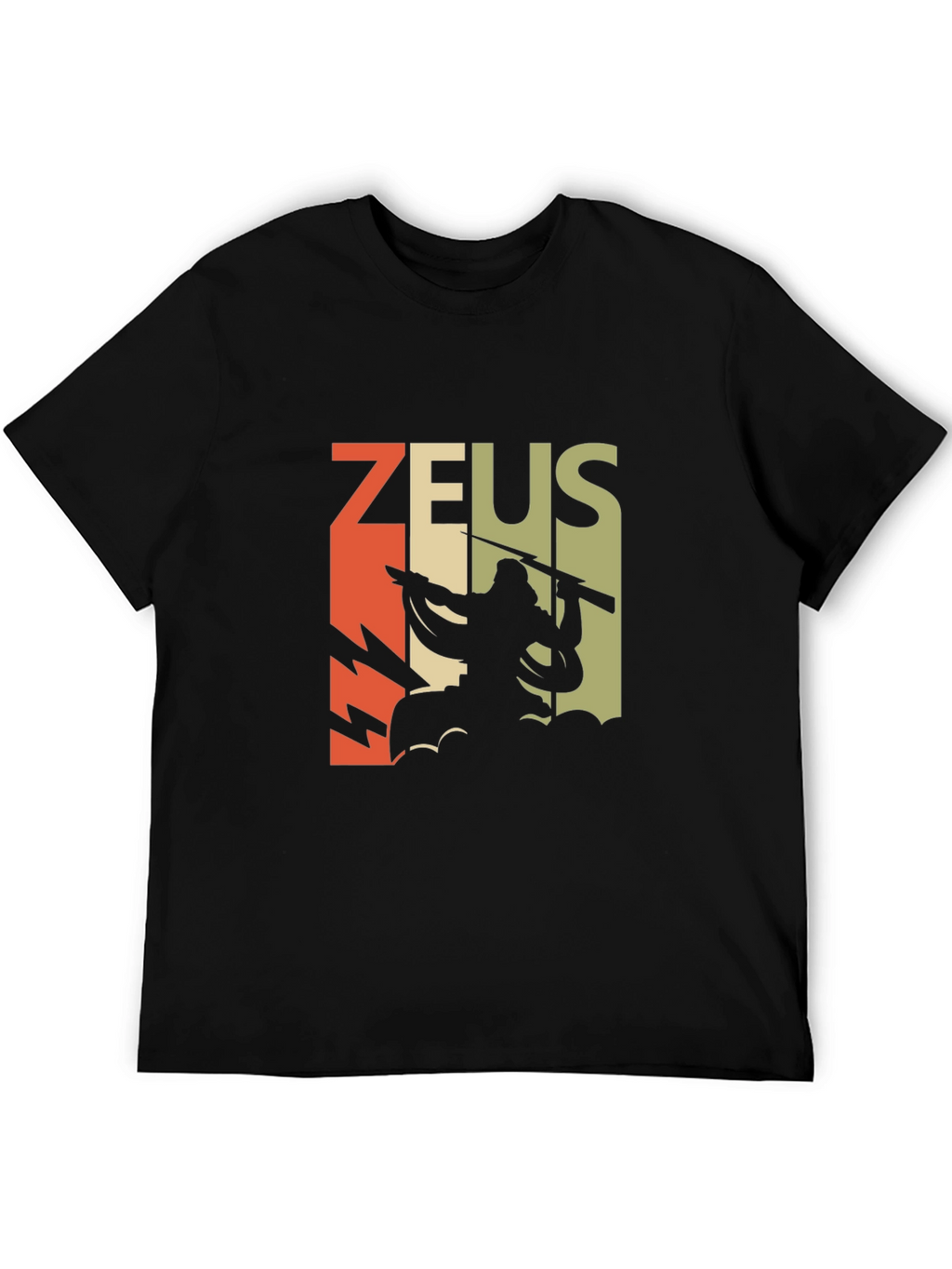 Retro Zeus Graphic T-Shirt - Black
