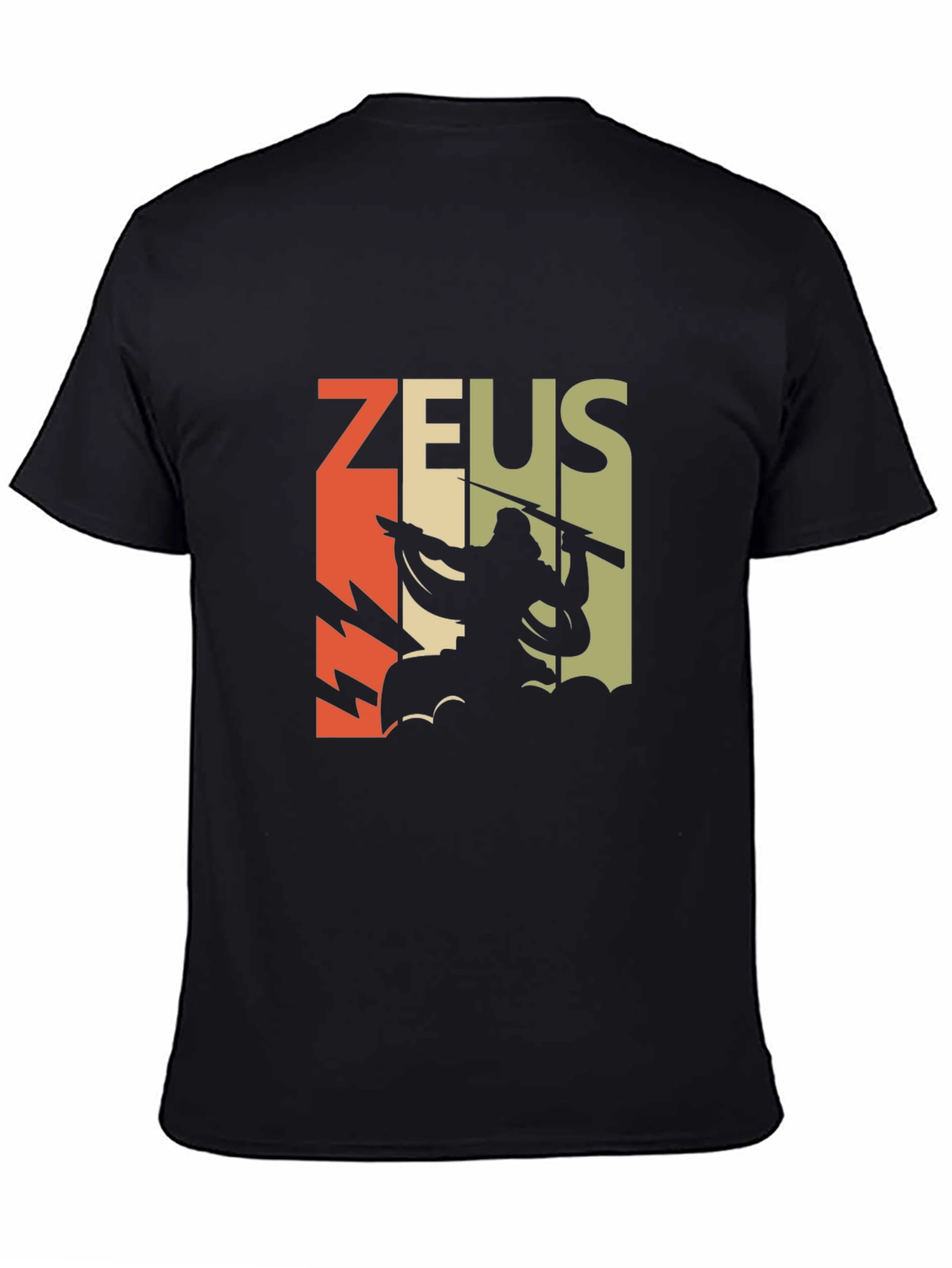 Retro Zeus Graphic T-Shirt - Black