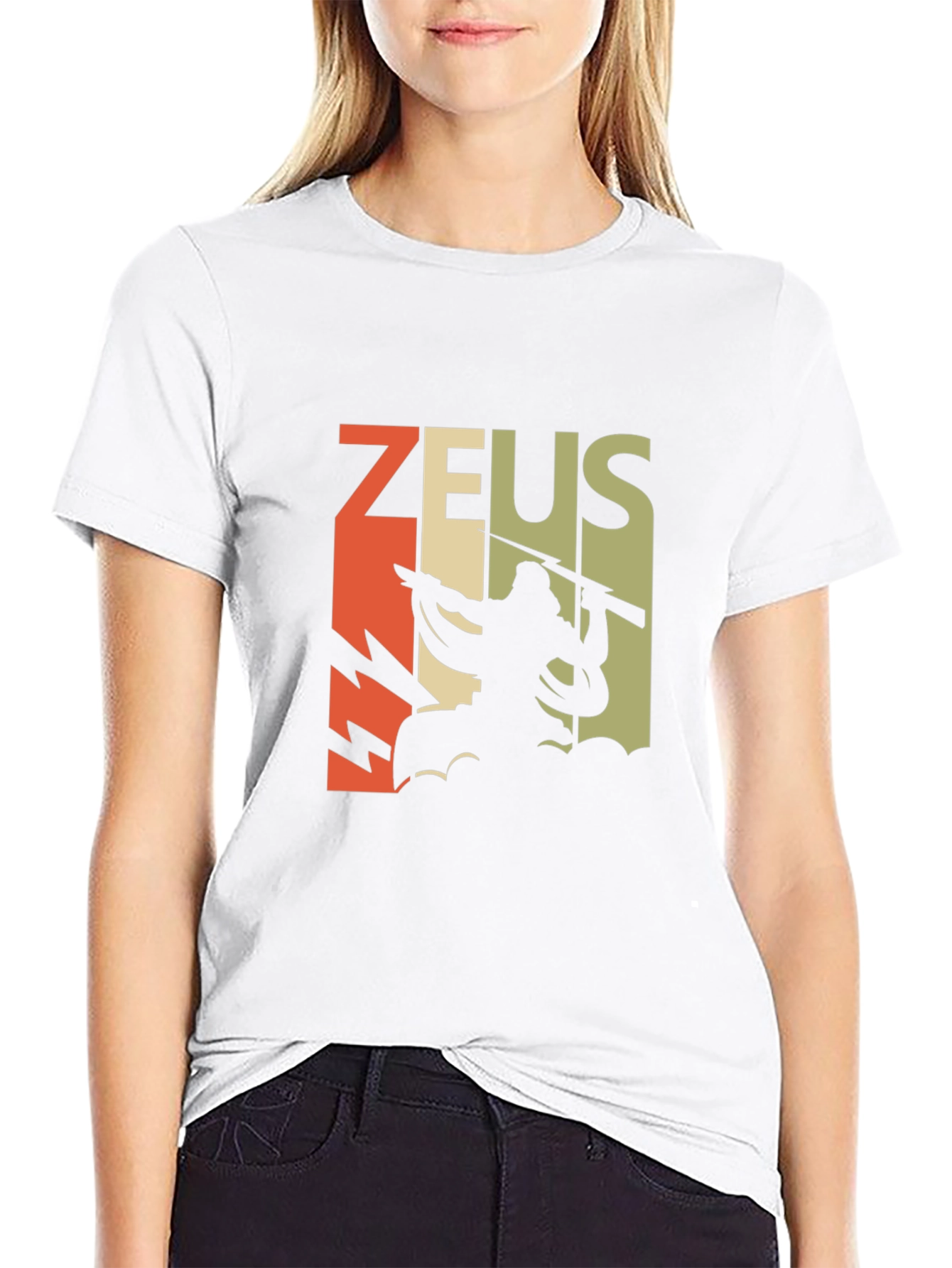Retro Zeus Graphic T-Shirt - Black