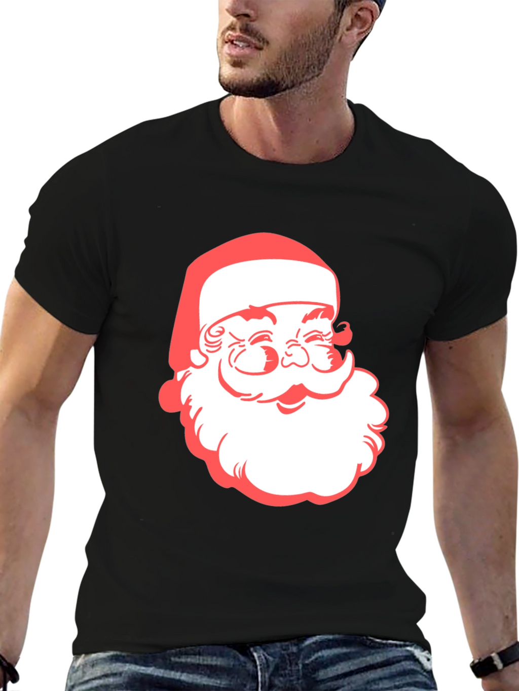 Santa Graphic T-Shirt - Holiday Style