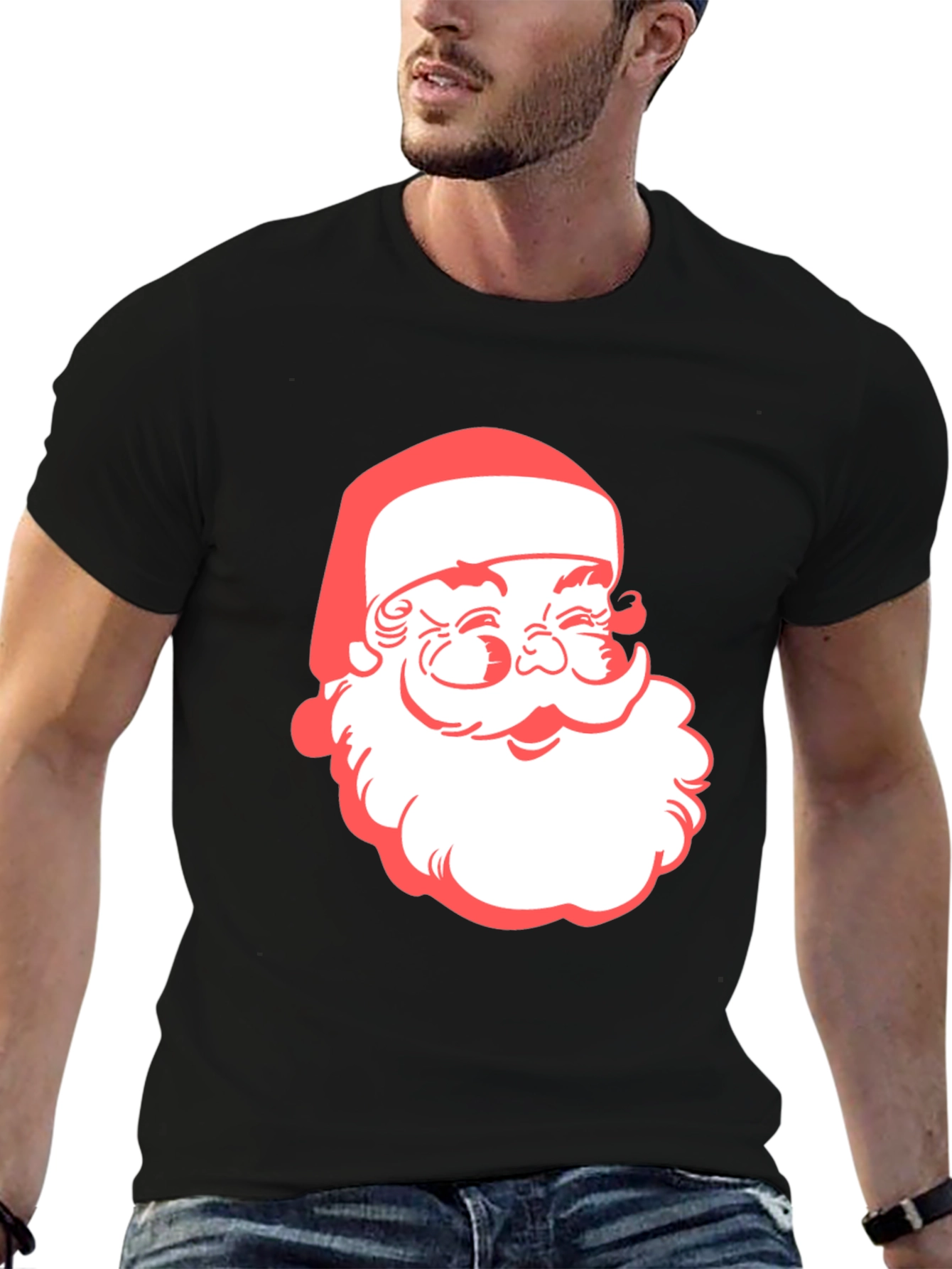 Santa Graphic T-Shirt - Holiday Style