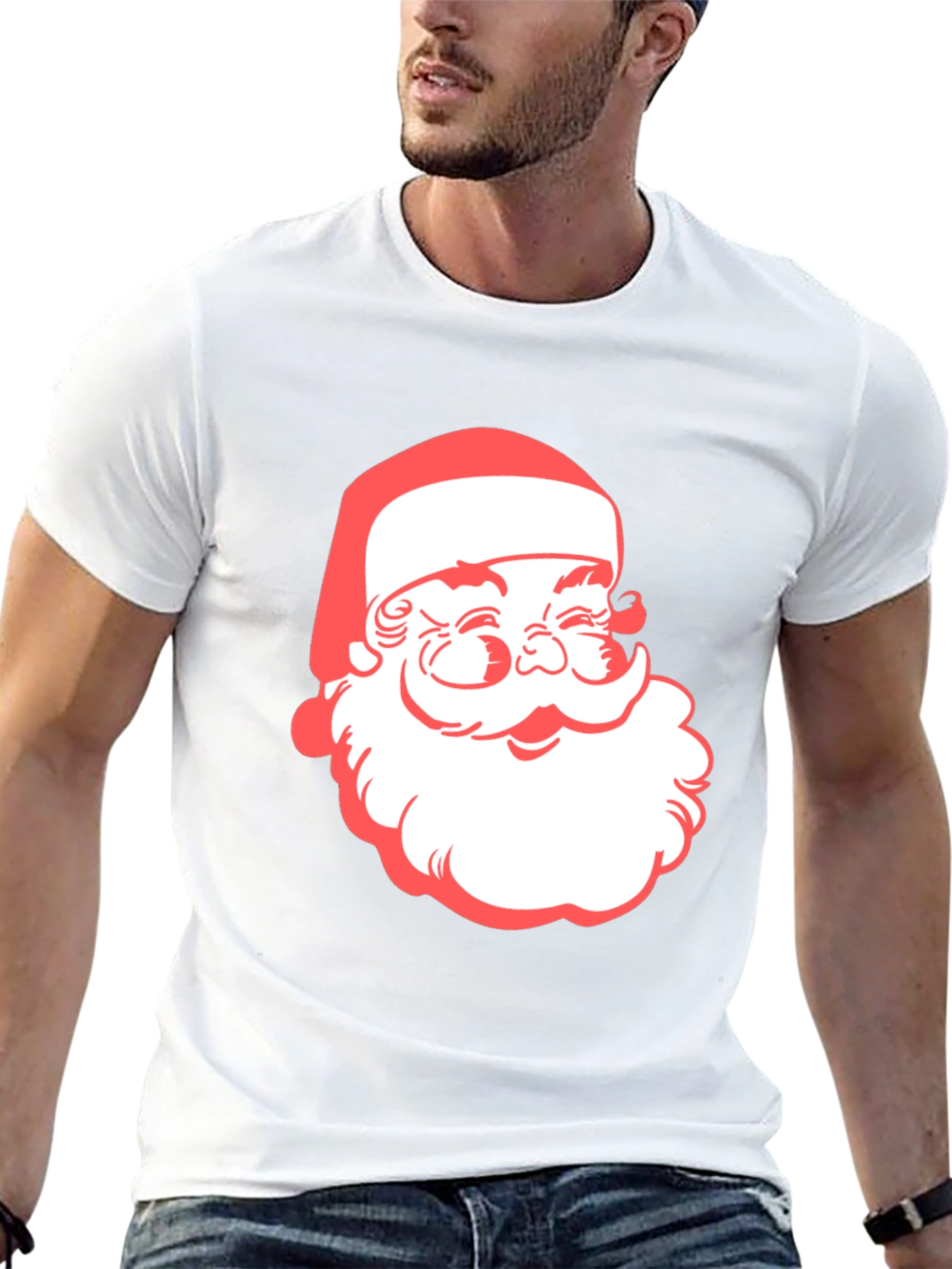 Santa Graphic T-Shirt - Holiday Style