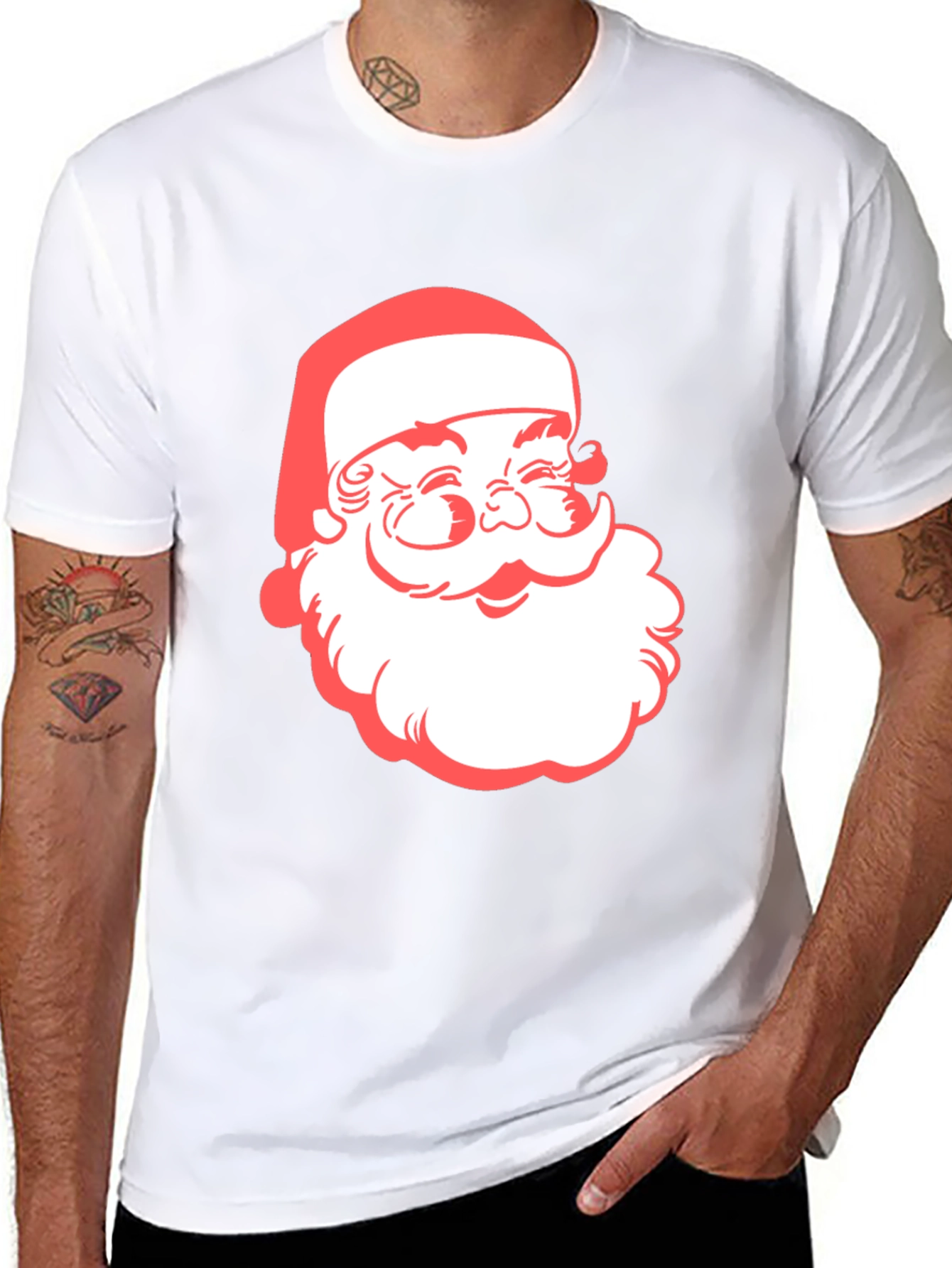 Santa Graphic T-Shirt - Holiday Style