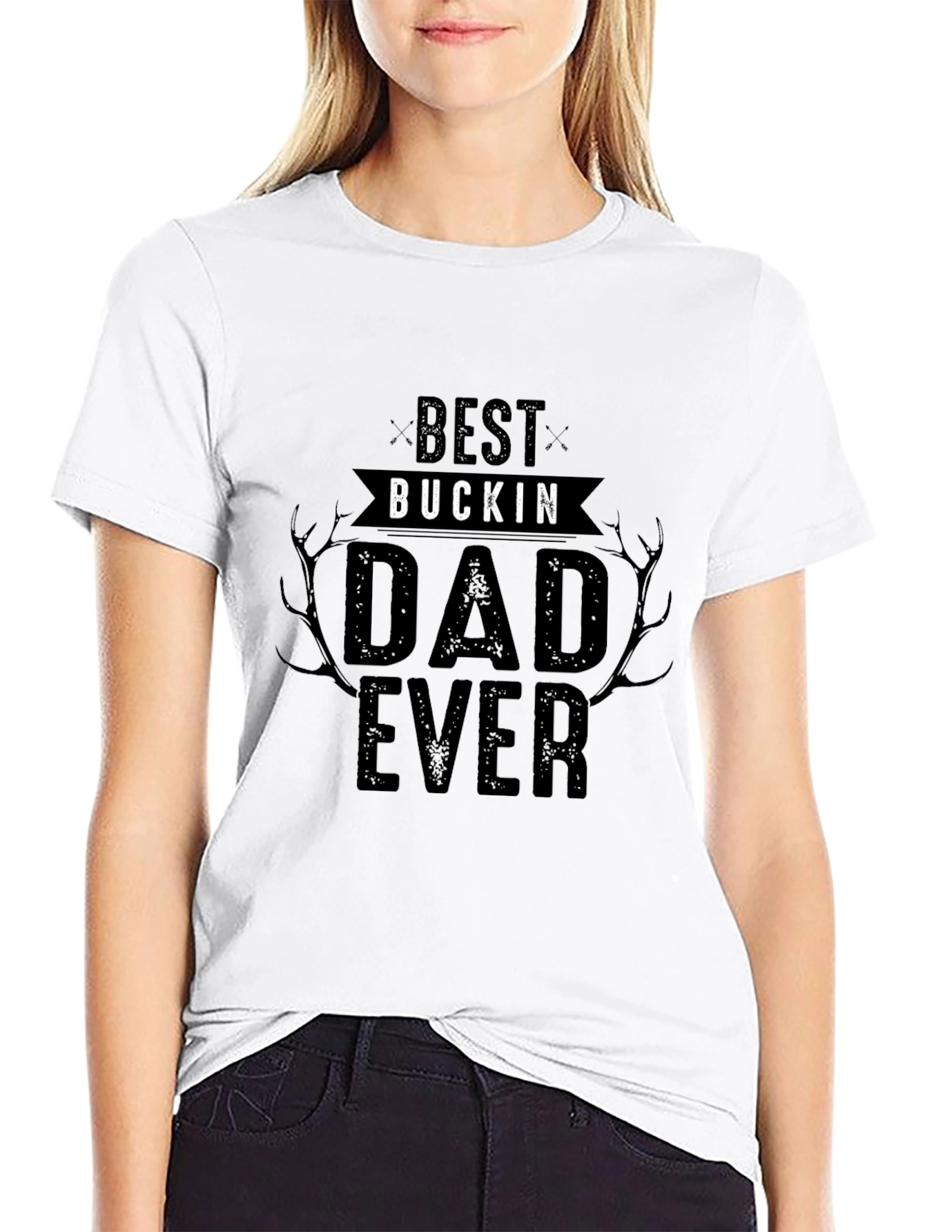Best Buckin Dad Ever Black T-Shirt