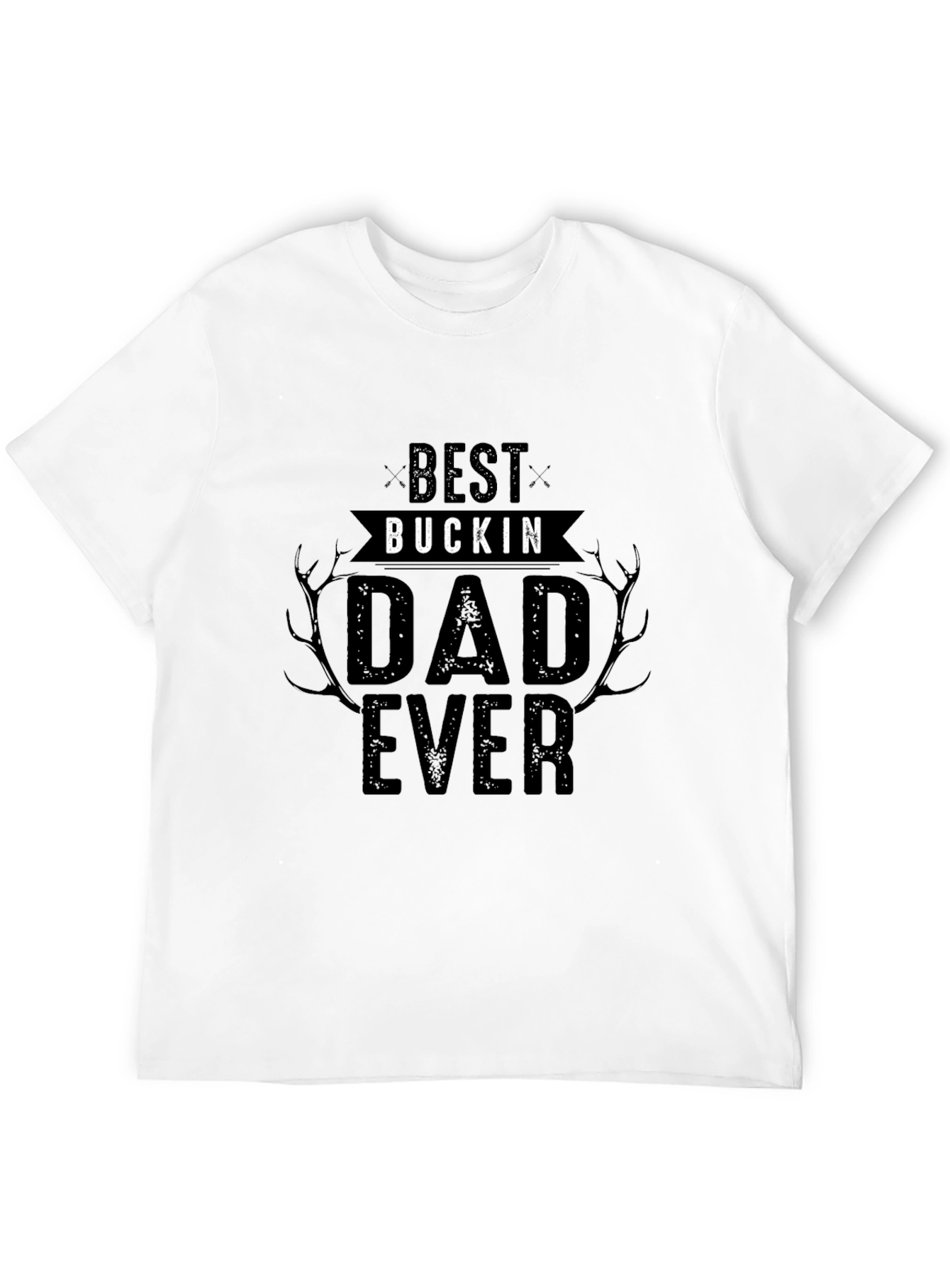 Best Buckin Dad Ever Black T-Shirt