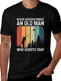 Never Underestimate Old Man Trap Shooting T-Shirt