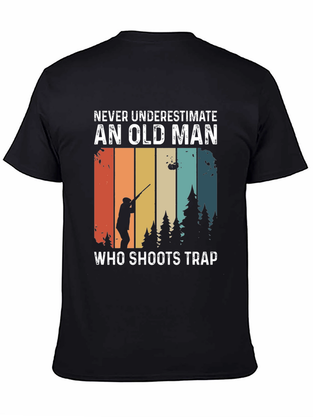 Never Underestimate Old Man Trap Shooting T-Shirt