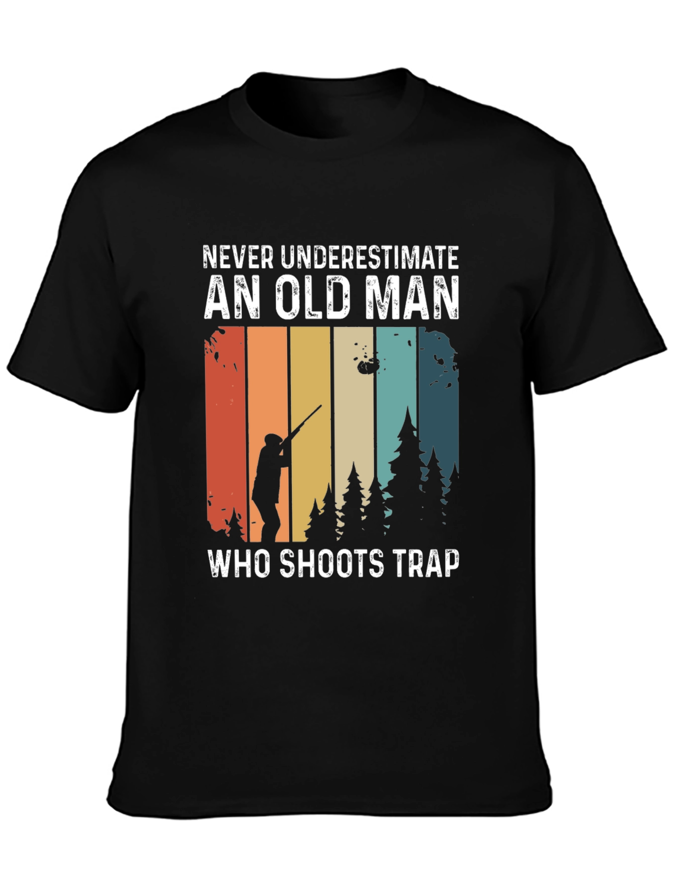 Never Underestimate Old Man Trap Shooting T-Shirt