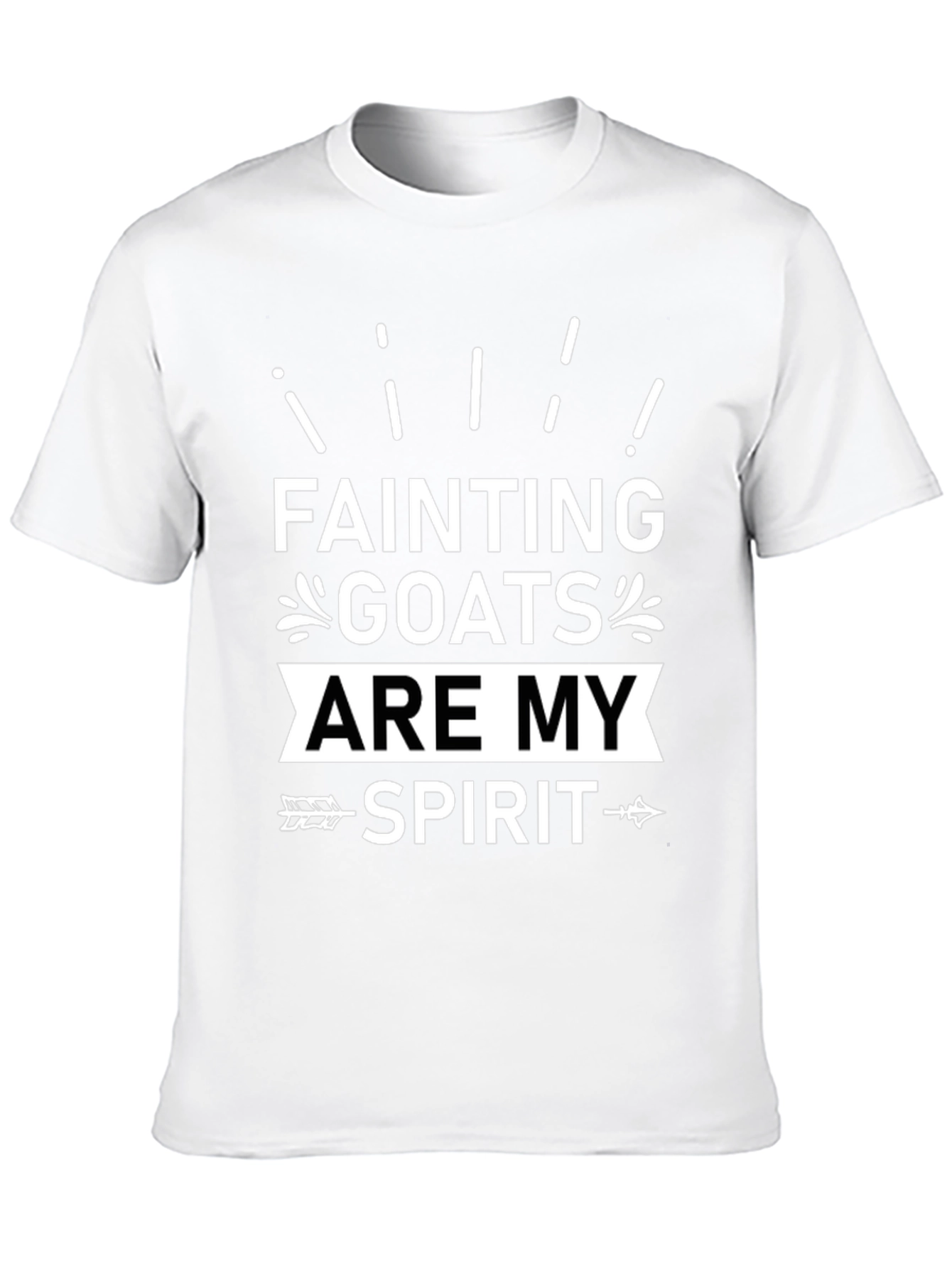 Fainting Goats Are My Spirit Animal Black T-Shirt