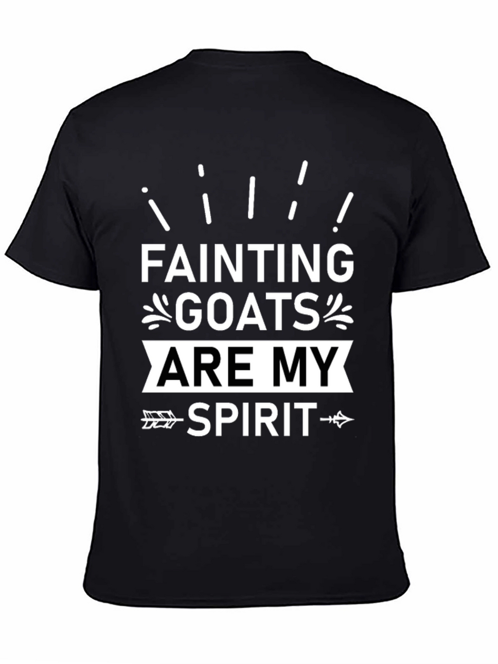 Fainting Goats Are My Spirit Animal Black T-Shirt