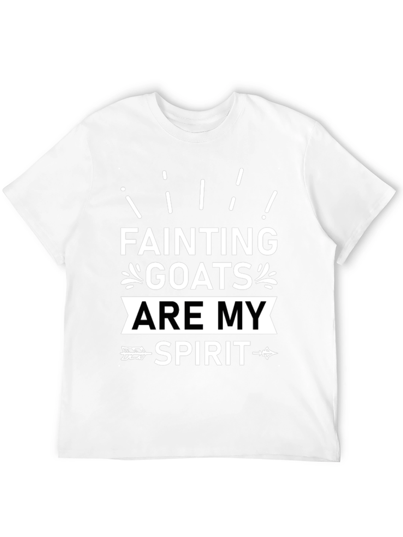 Fainting Goats Are My Spirit Animal Black T-Shirt