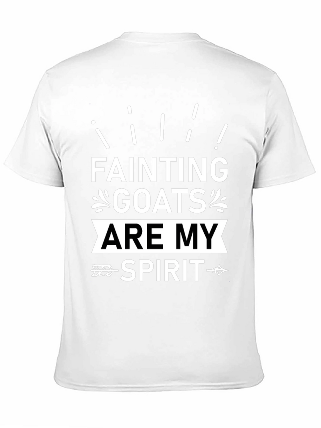 Fainting Goats Are My Spirit Animal Black T-Shirt