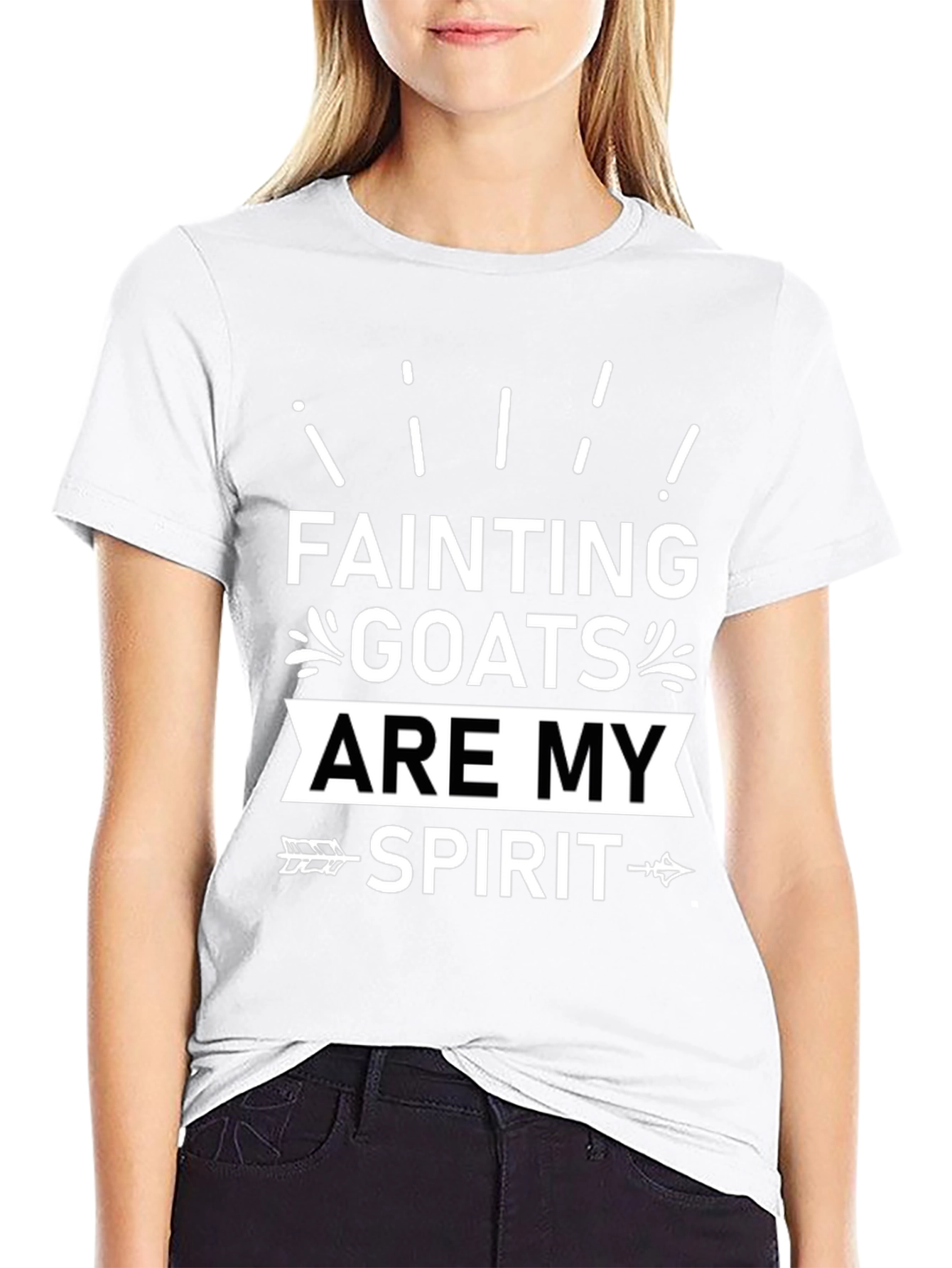 Fainting Goats Are My Spirit Animal Black T-Shirt
