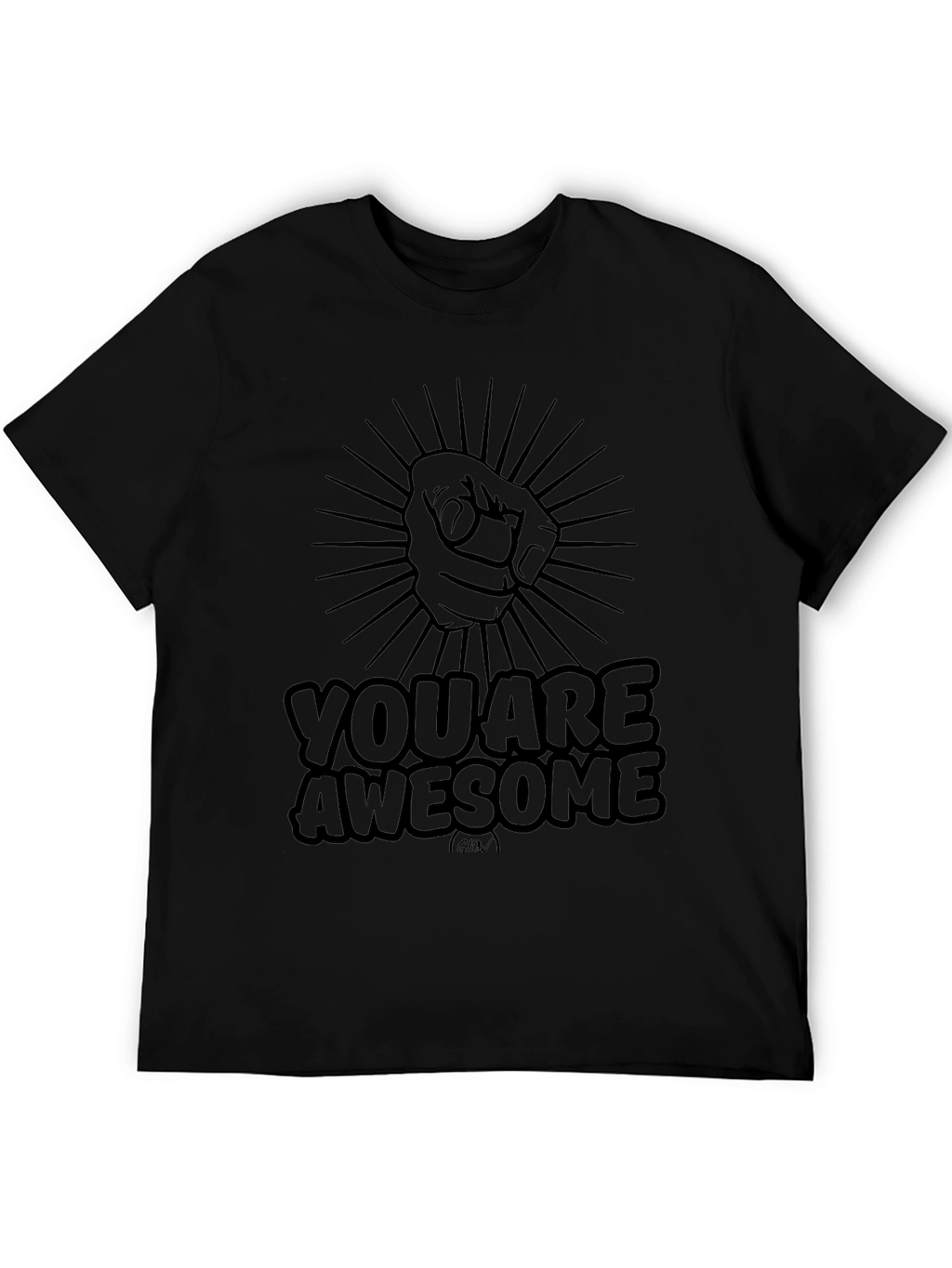 You Are Awesome Graphic T-Shirt - Black