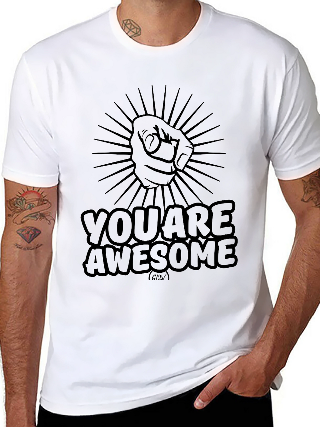 You Are Awesome Graphic T-Shirt - Black