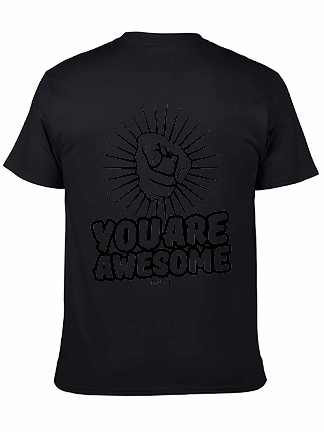 You Are Awesome Graphic T-Shirt - Black